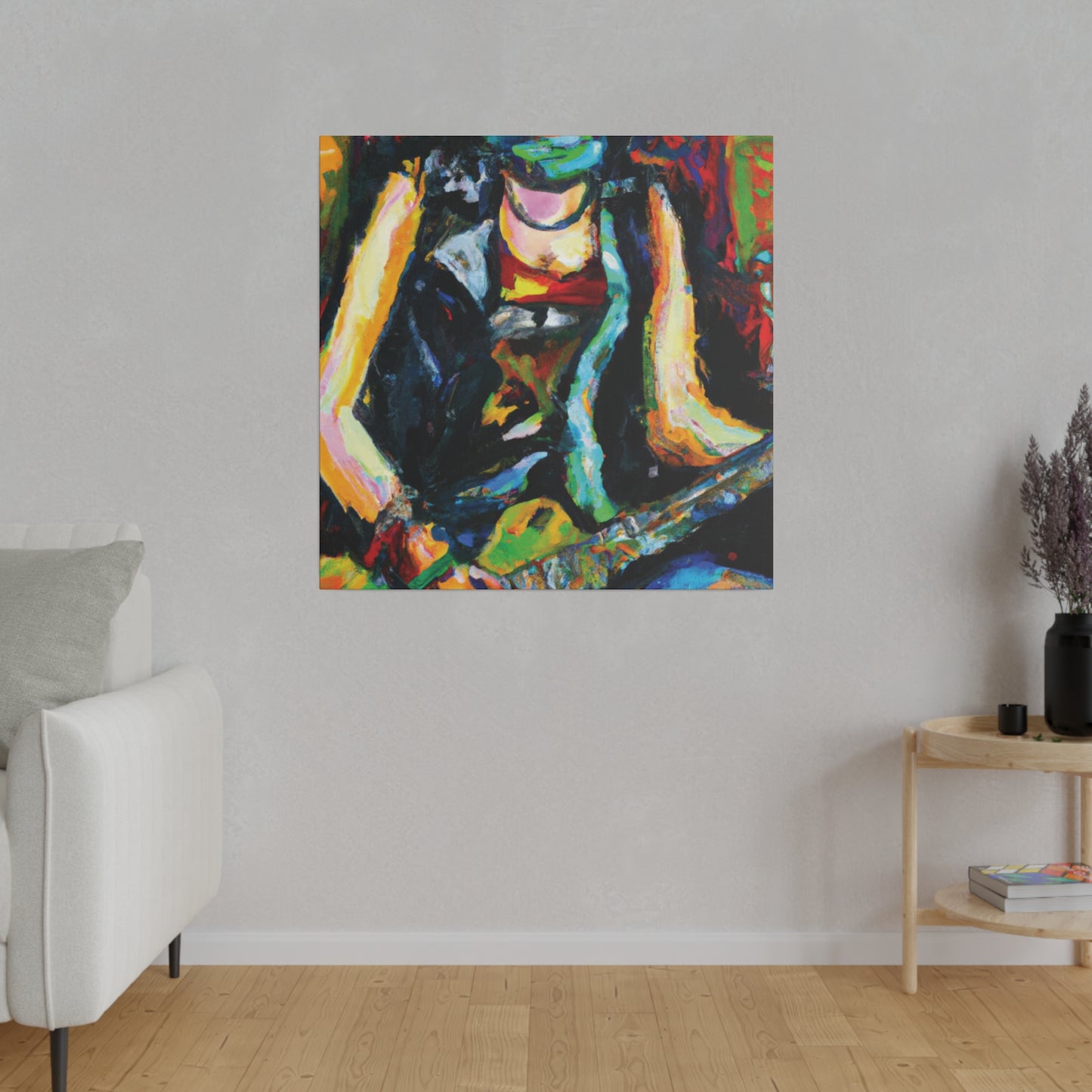 7187Z - Rockstar Oil Painting Style Print | Poster | Home Decor | Wall Art | Music Art | Canvas