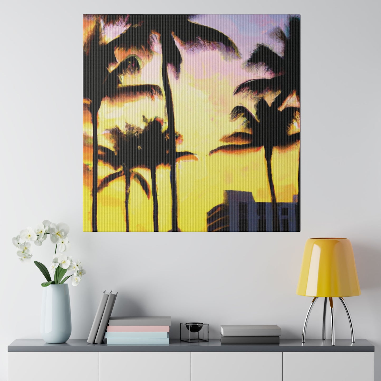 9691V - Miami Beach Sunset Painting Print | Miami | Beach | Sunset | Poster | Home Decor | Wall Art | Canvas