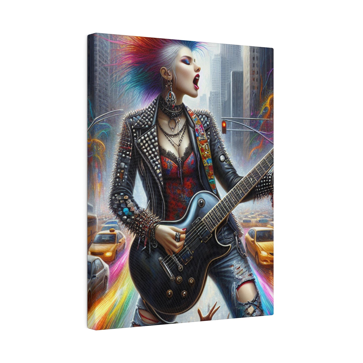 7301Z - Rockstar Oil Painting Style Print | Poster | Home Decor | Wall Art | Music Art | Canvas