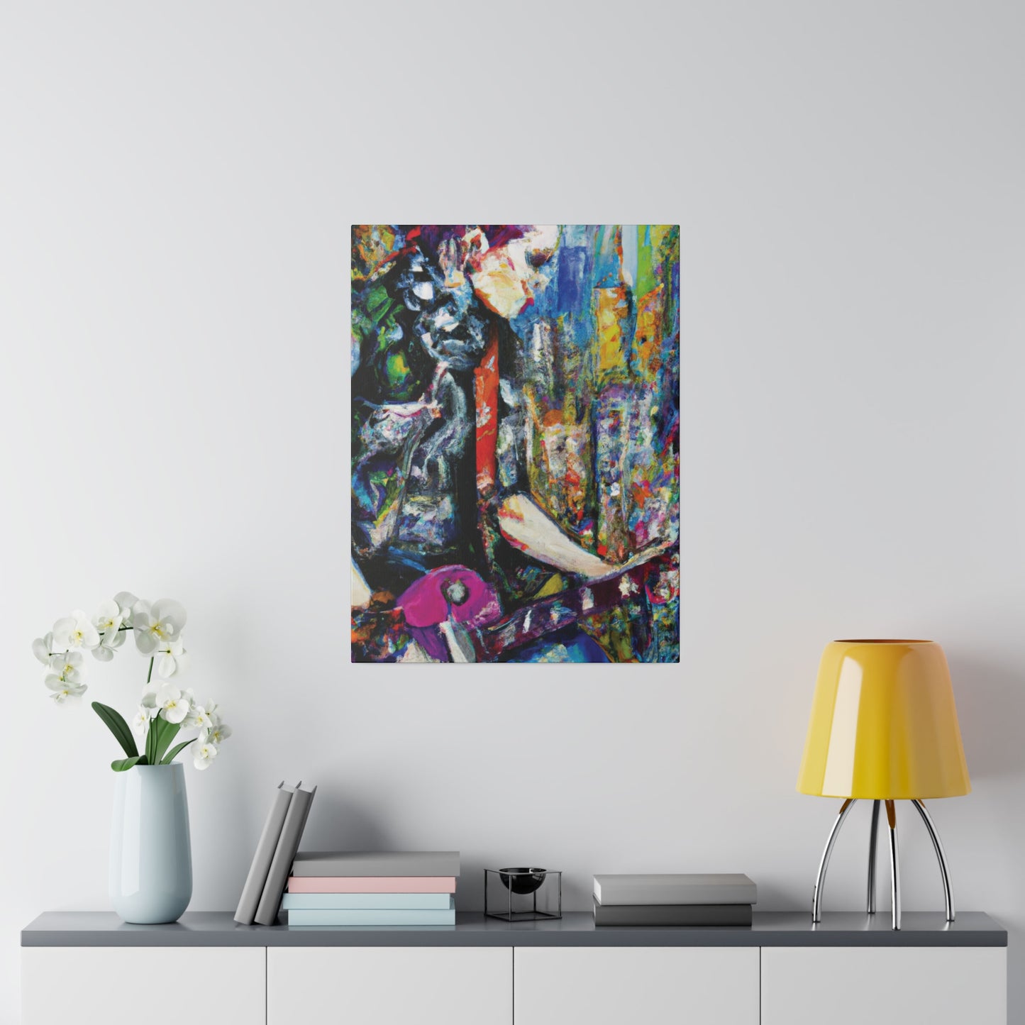 4329G - Rockstar Oil Painting Style Print | Poster | Home Decor | Wall Art | Music Art | Canvas