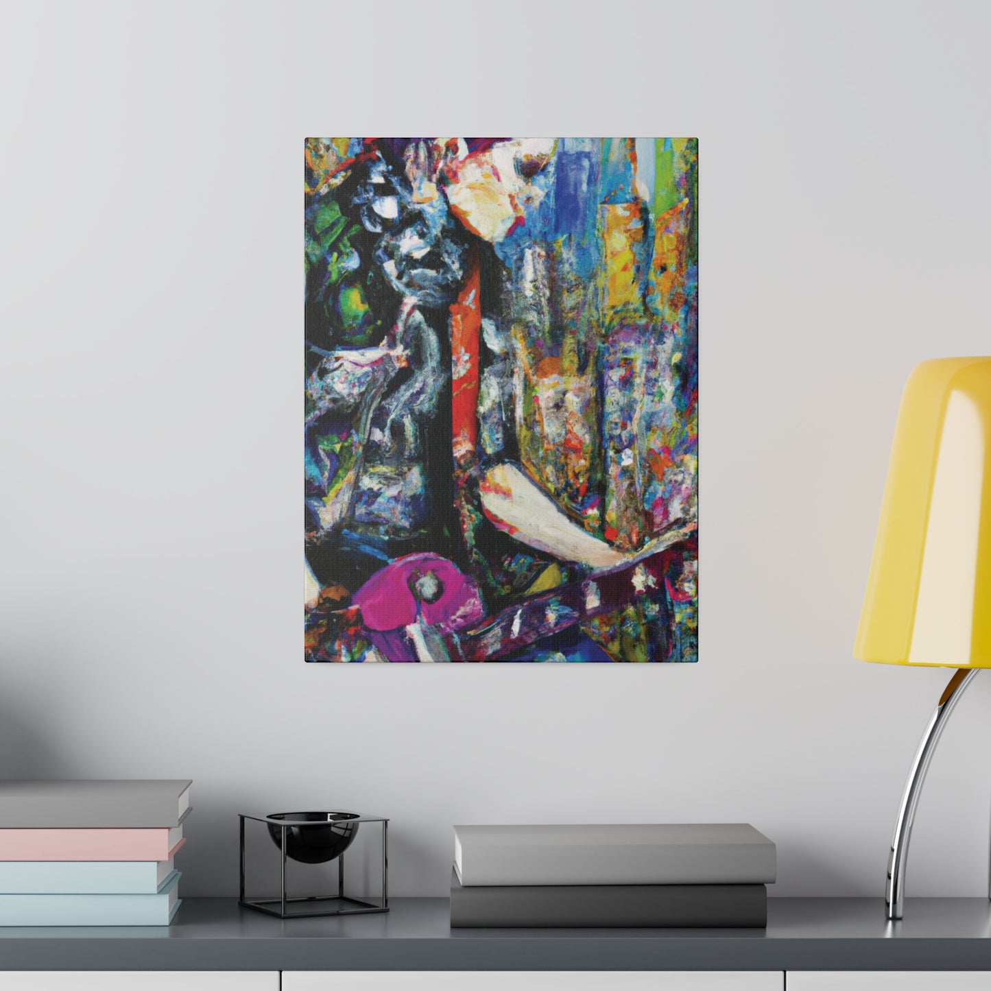 4329G - Rockstar Oil Painting Style Print | Poster | Home Decor | Wall Art | Music Art | Canvas