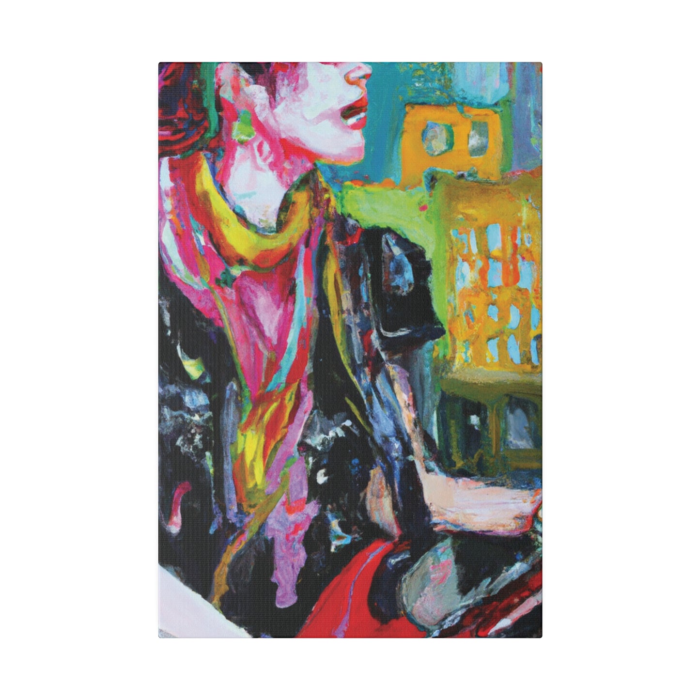 9896T - Rockstar Oil Painting Style Print | Poster | Home Decor | Wall Art | Music Art | Canvas