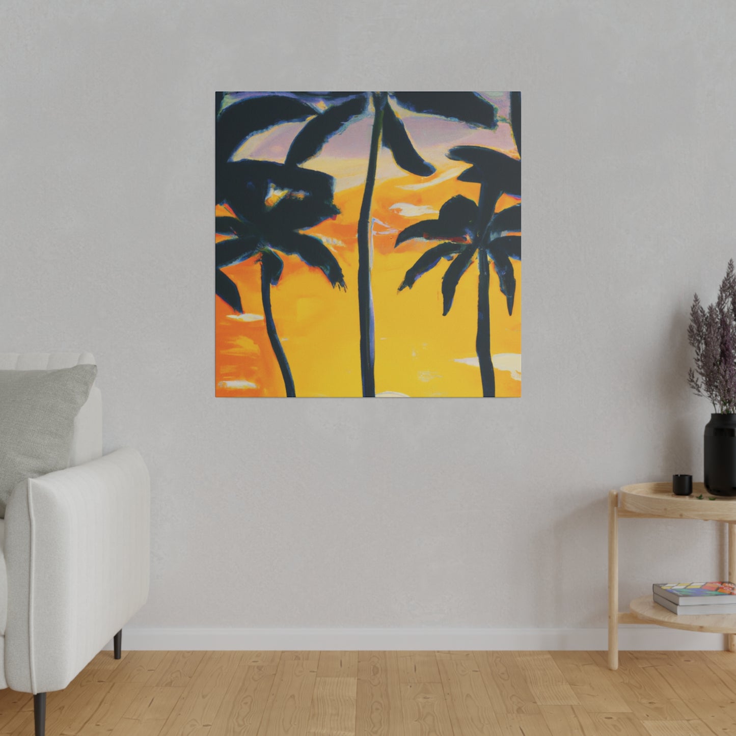 7390N - Miami Beach Sunset Painting Print | Miami | Beach | Sunset | Poster | Home Decor | Wall Art | Canvas