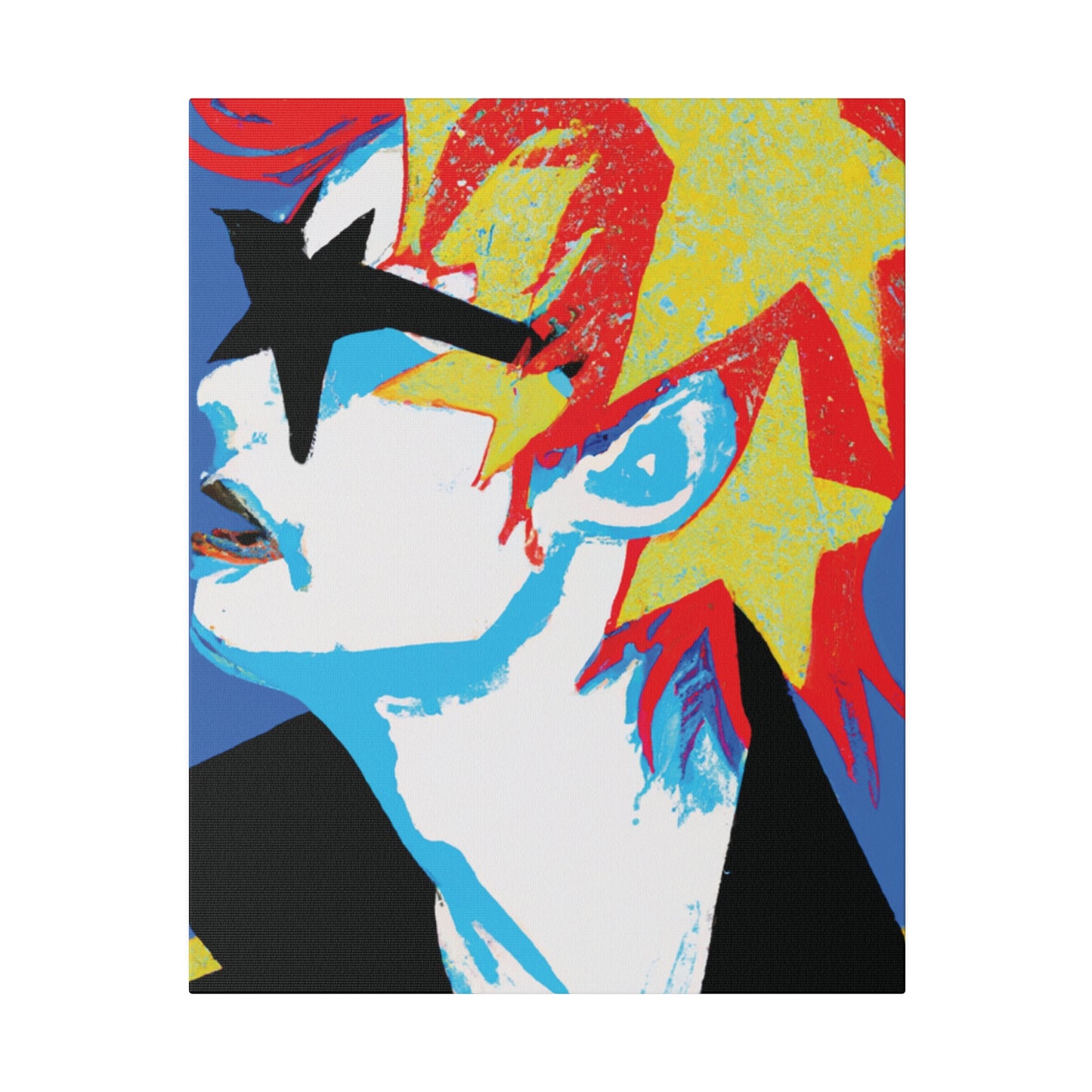 9245E - Rockstar Painting Print | Face | Abstract | Poster | Home Decor | Wall Art | Music Art | Canvas