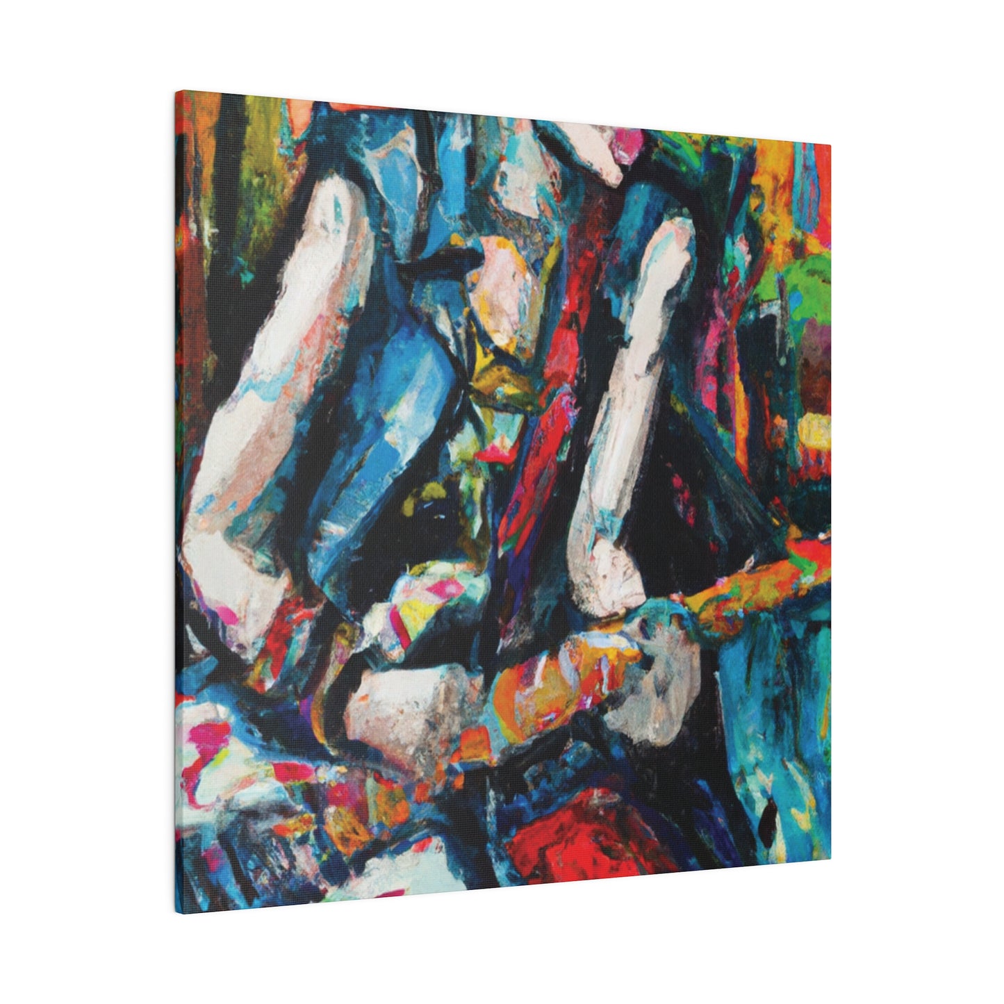 4521T - Rockstar Oil Painting Style Print | Poster | Home Decor | Wall Art | Music Art | Canvas