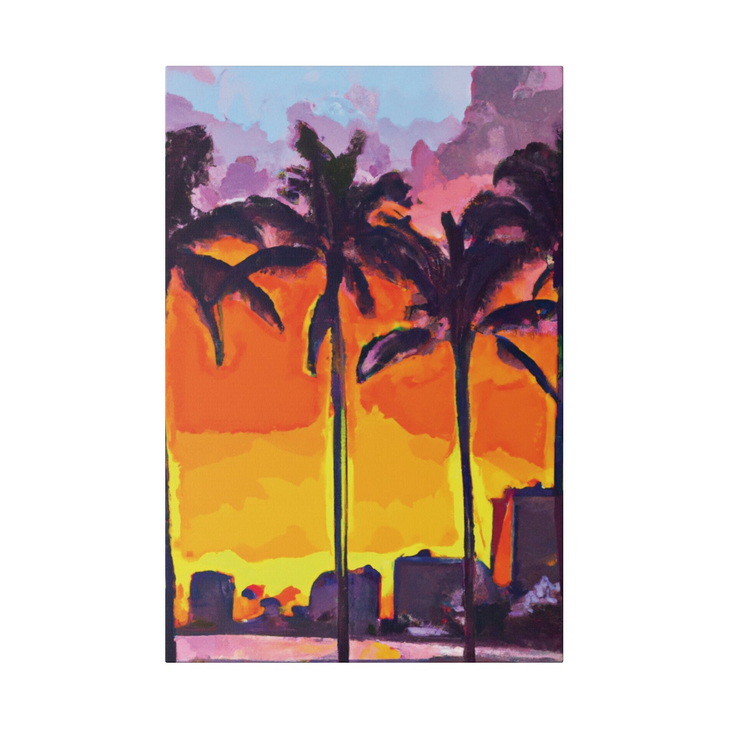 7392A - Miami Beach Sunset Painting Print | Miami | Beach | Sunset | Poster | Home Decor | Wall Art | Canvas