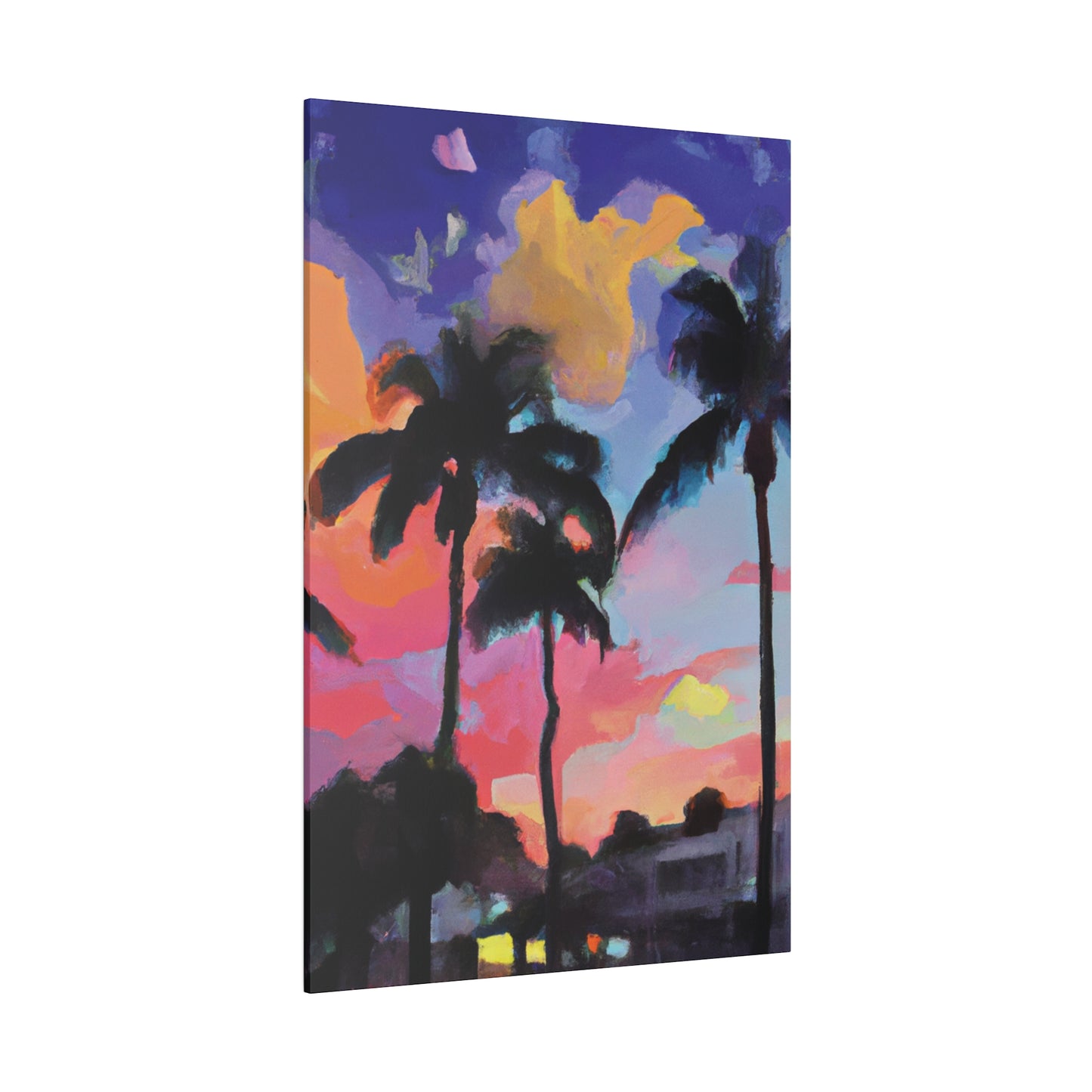 5334Q - Miami Beach Sunset Painting Print | Miami | Beach | Sunset | Poster | Home Decor | Wall Art | Canvas