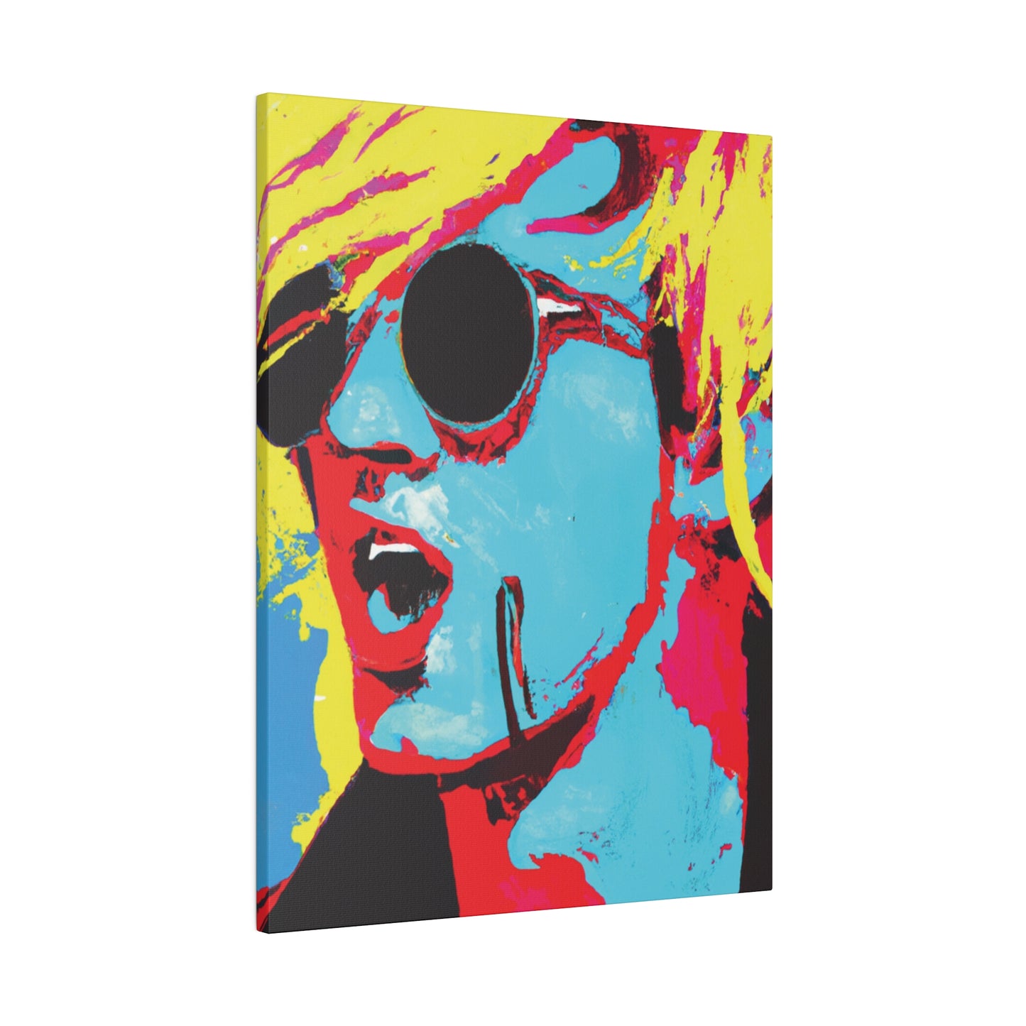 7198K - Rockstar Painting Print | Face | Abstract | Poster | Home Decor | Wall Art | Music Art | Canvas