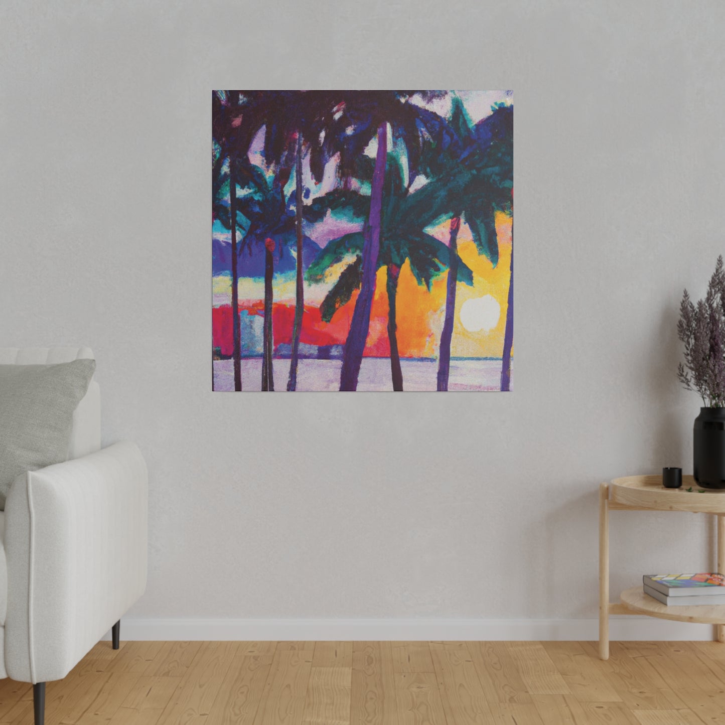3259X - Miami Beach Sunset Painting Print | Miami | Beach | Sunset | Poster | Home Decor | Wall Art | Canvas