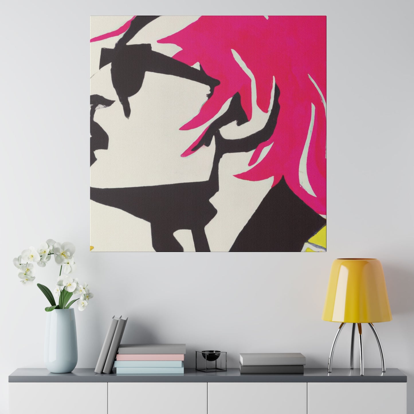 7144N - Rockstar Painting Print | Face | Abstract | Poster | Home Decor | Wall Art | Music Art | Canvas