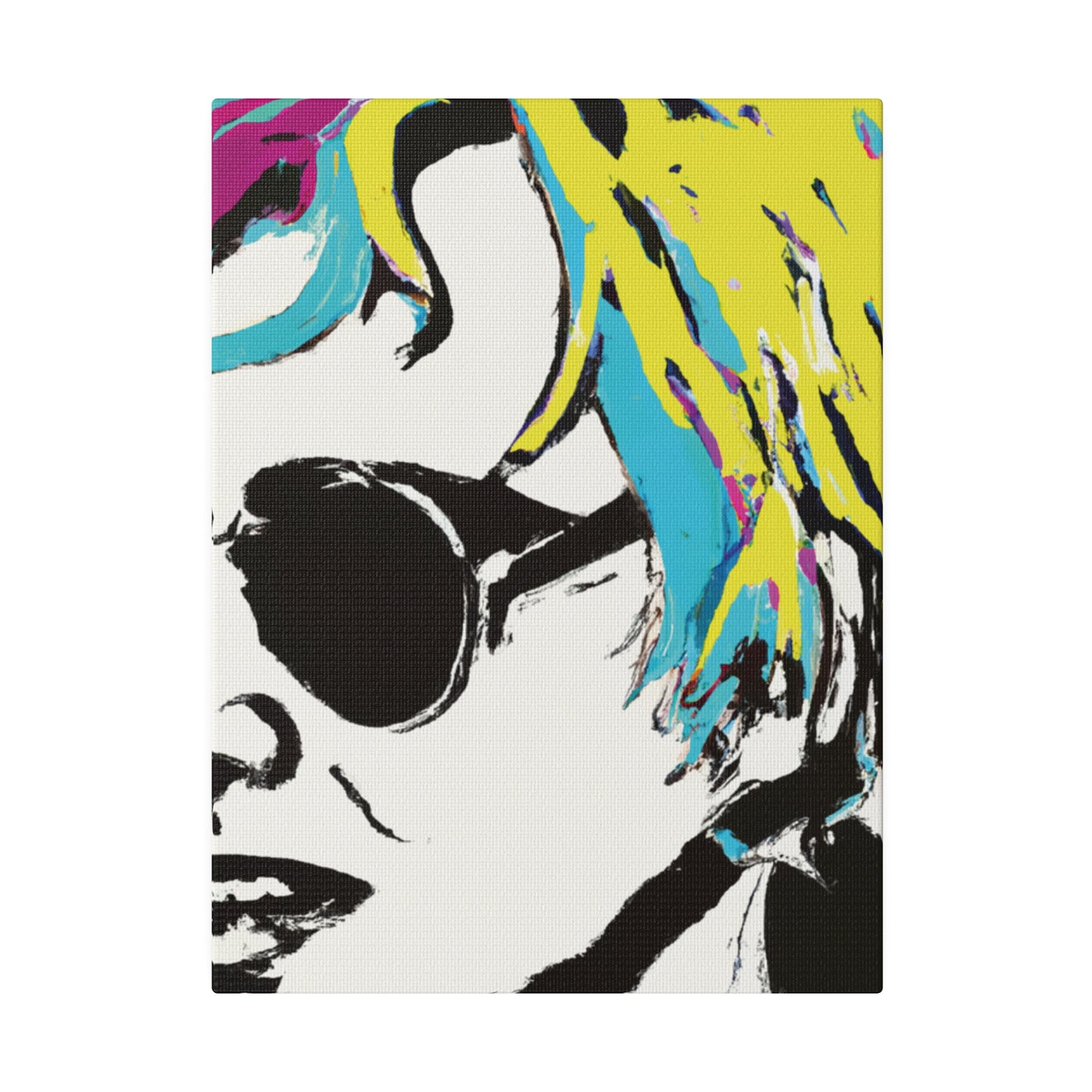 3921R - Rockstar Painting Print | Face | Abstract | Poster | Home Decor | Wall Art | Music Art | Canvas