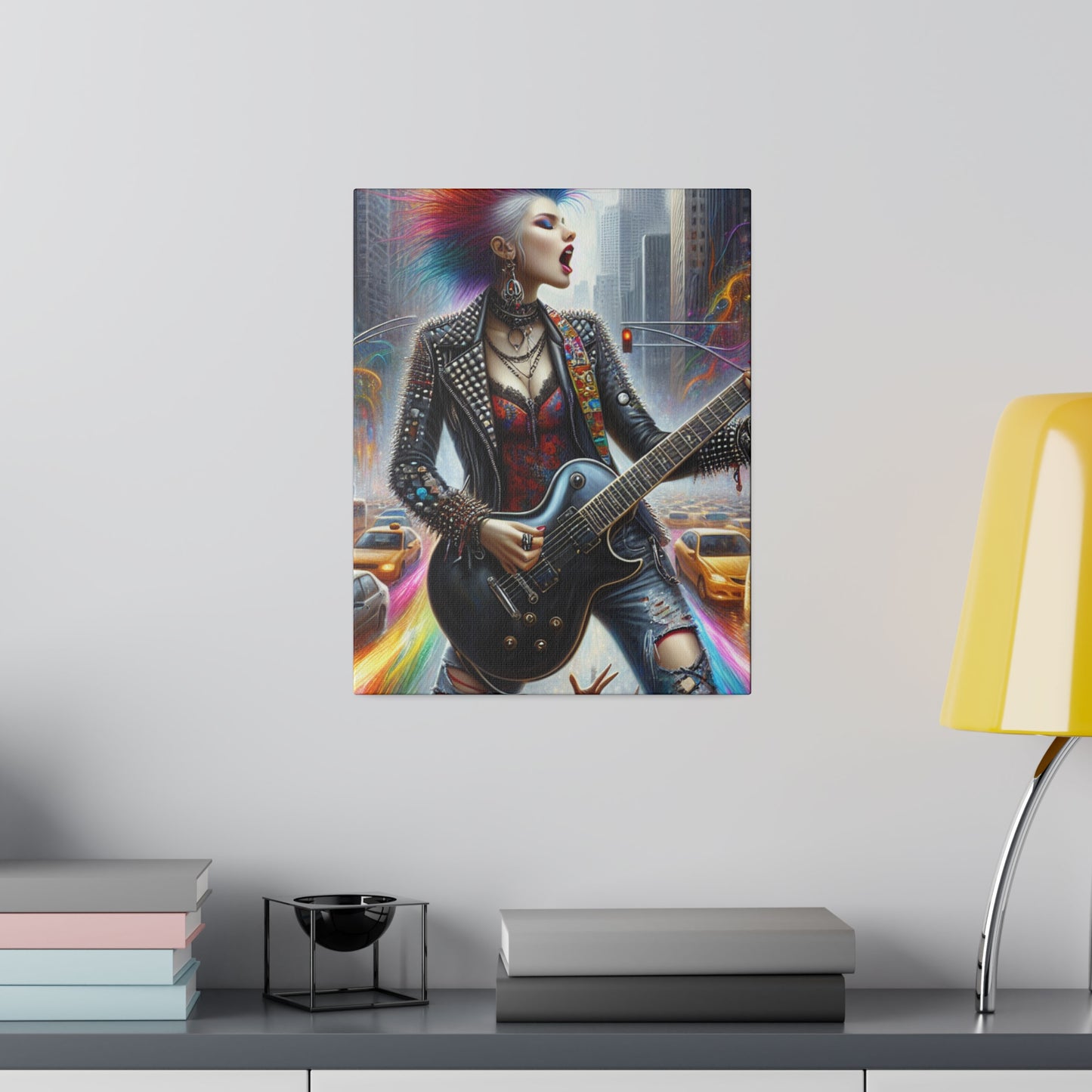 7301Z - Rockstar Oil Painting Style Print | Poster | Home Decor | Wall Art | Music Art | Canvas