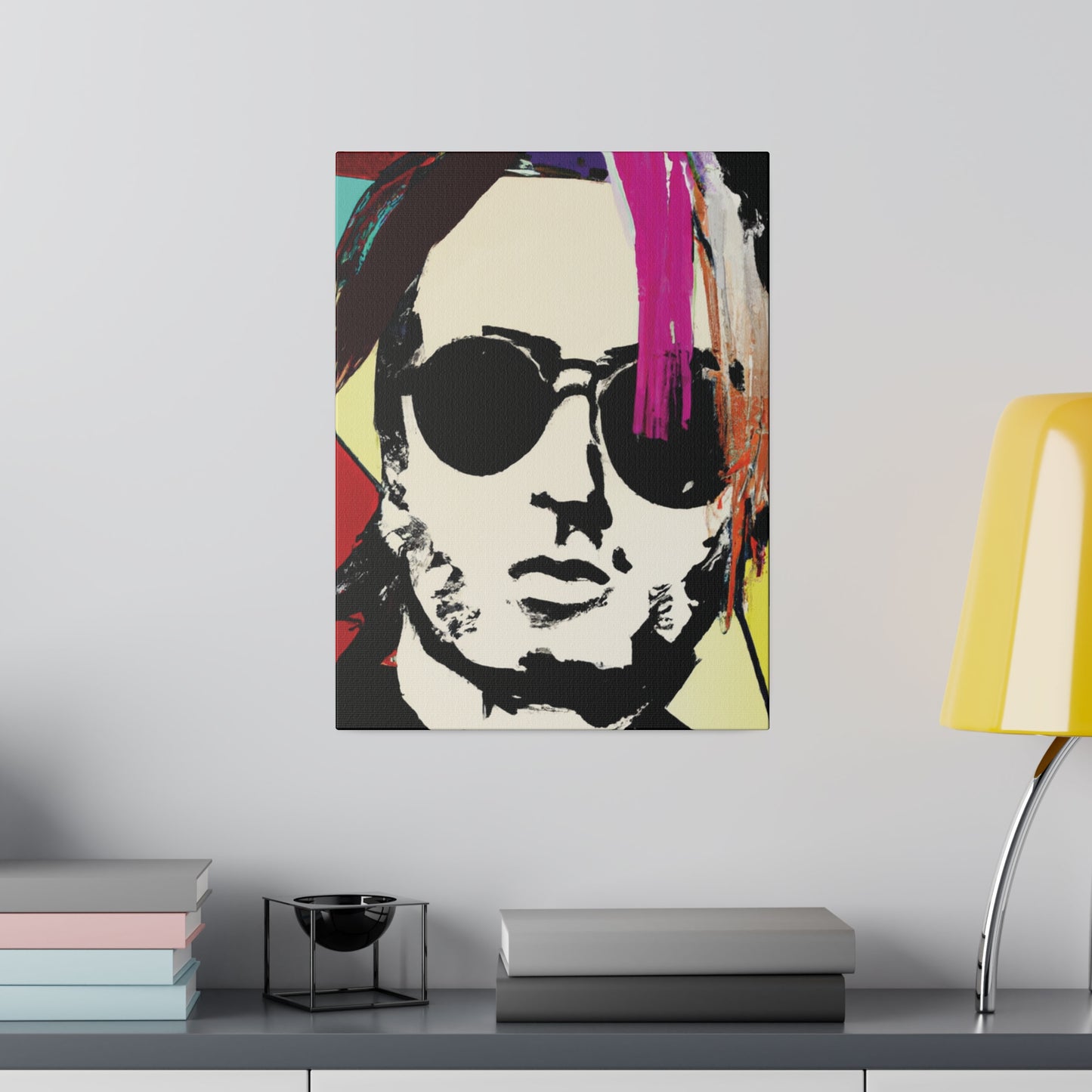 7641U - Rockstar Painting Print | Face | Abstract | Poster | Home Decor | Wall Art | Music Art | Canvas