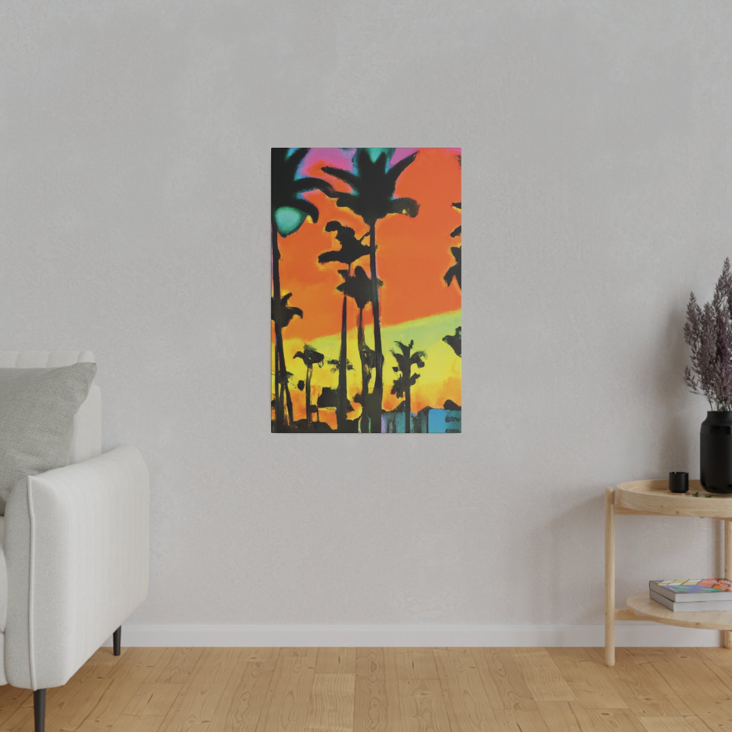 6096Q - Miami Beach Sunset Painting Print | Miami | Beach | Sunset | Poster | Home Decor | Wall Art | Canvas