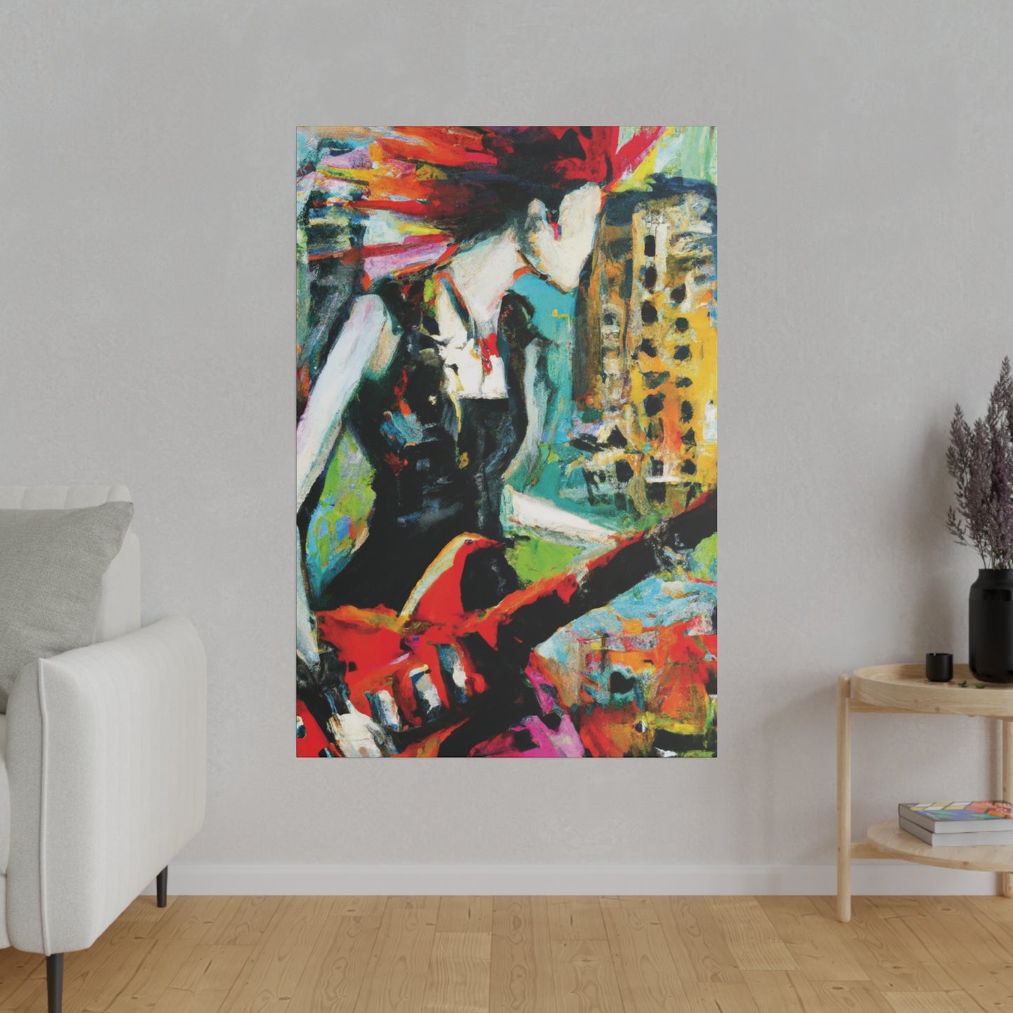 3226O - Rockstar Oil Painting Style Print | Poster | Home Decor | Wall Art | Music Art | Canvas