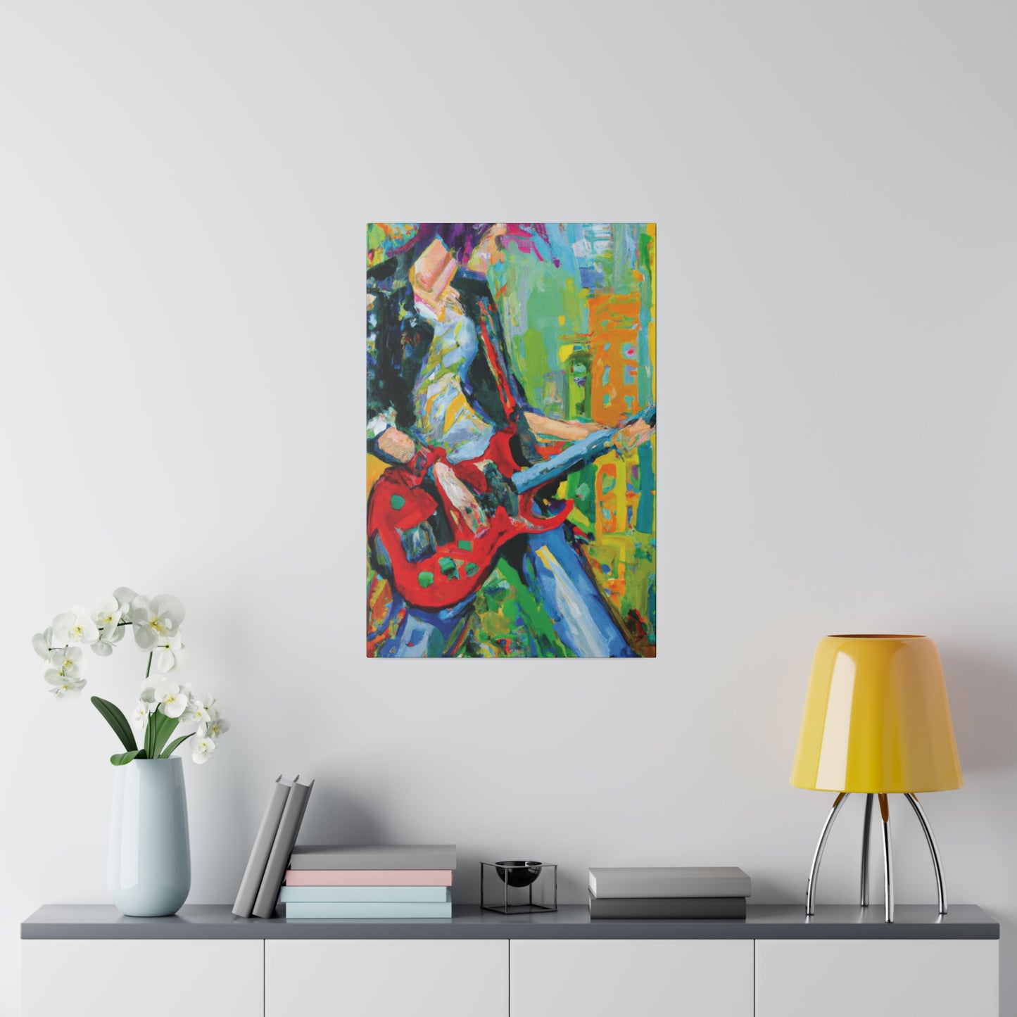 7369K - Rockstar Oil Painting Style Print | Poster | Home Decor | Wall Art | Music Art | Canvas