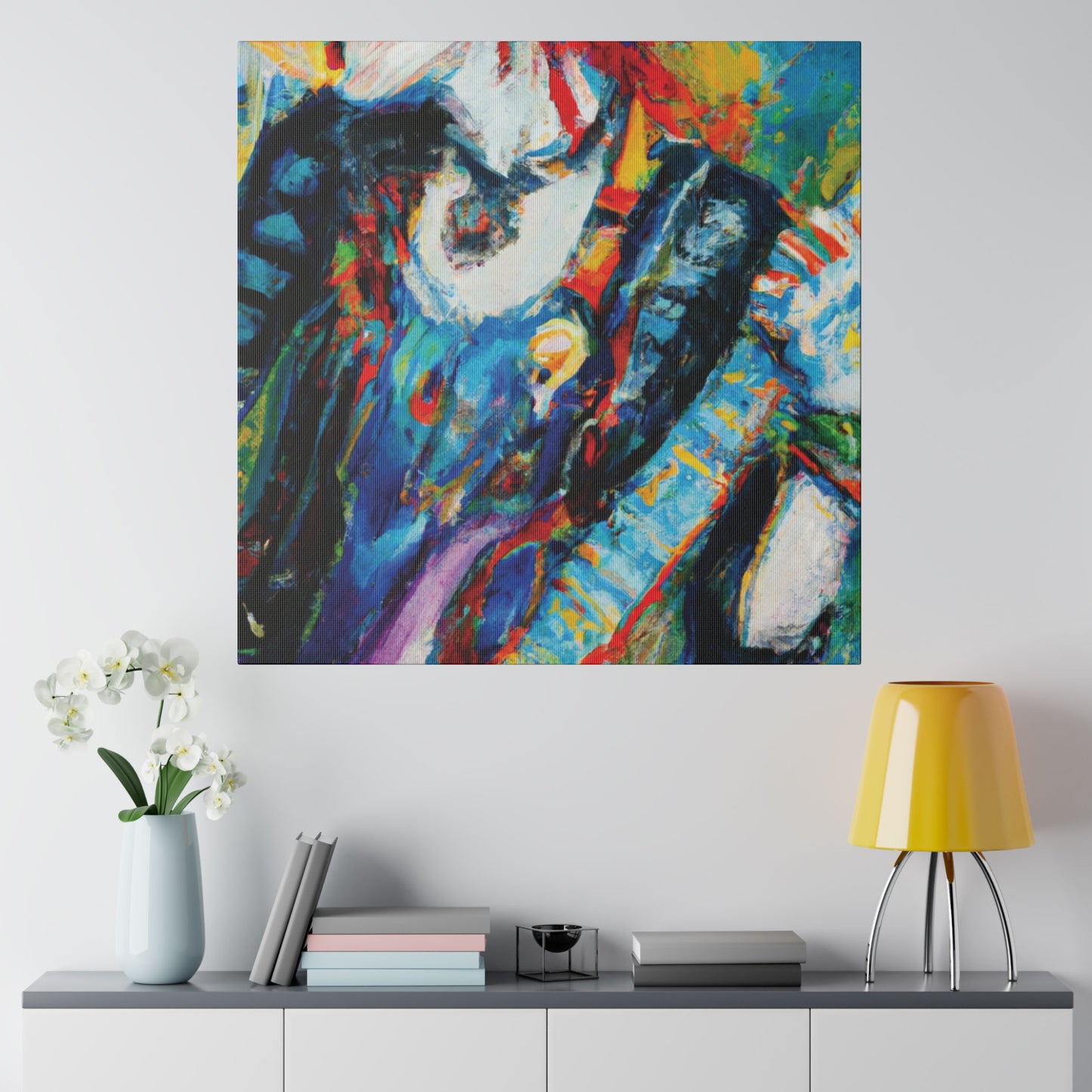 7458A - Rockstar Oil Painting Style Print | Poster | Home Decor | Wall Art | Music Art | Canvas