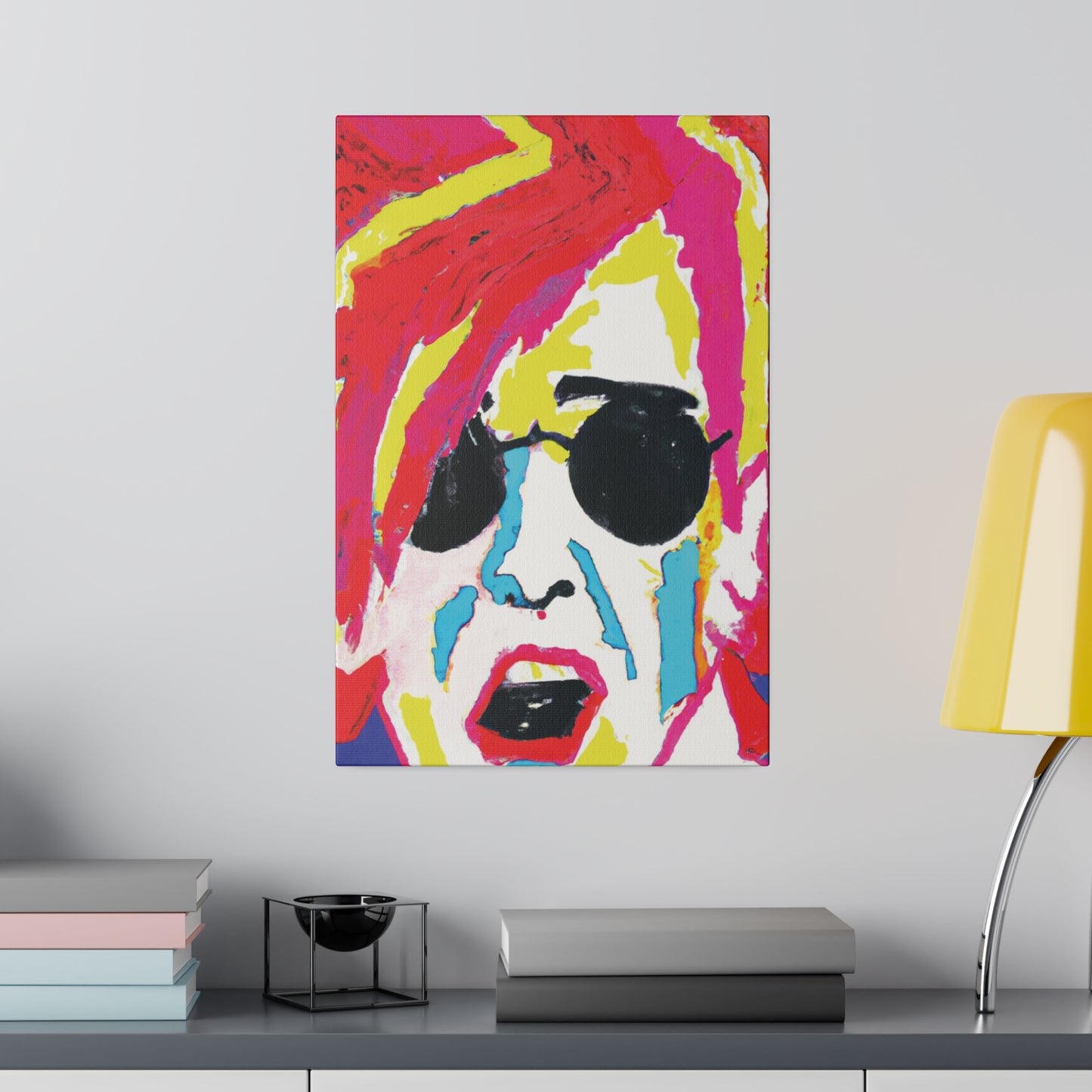 5397K - Rockstar Painting Print | Face | Abstract | Poster | Home Decor | Wall Art | Music Art | Canvas