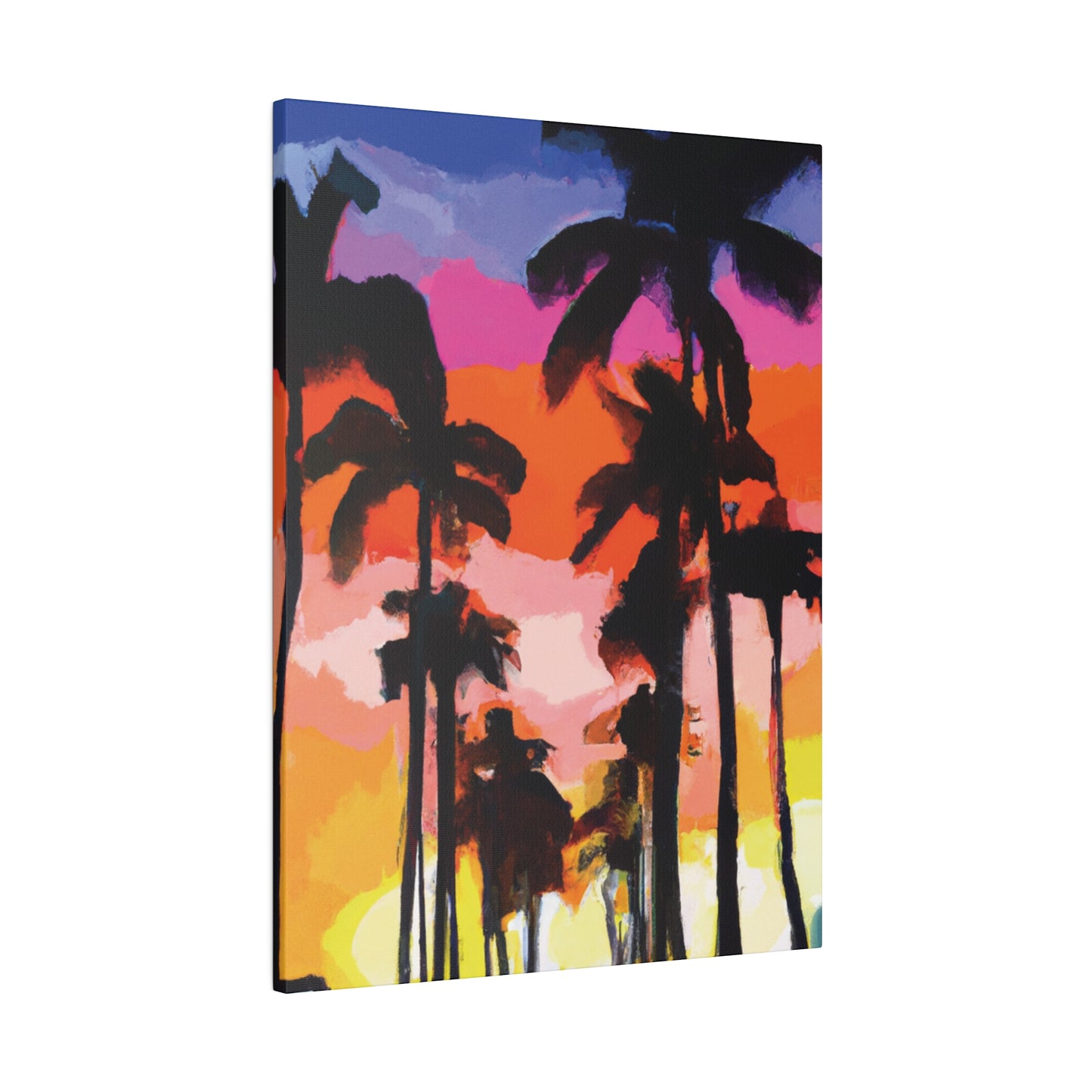 5857E - Miami Beach Sunset Painting Print | Miami | Beach | Sunset | Poster | Home Decor | Wall Art | Canvas