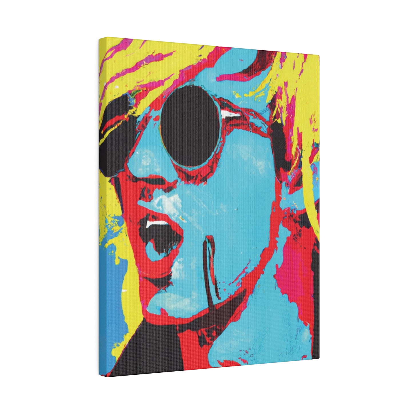 7198K - Rockstar Painting Print | Face | Abstract | Poster | Home Decor | Wall Art | Music Art | Canvas