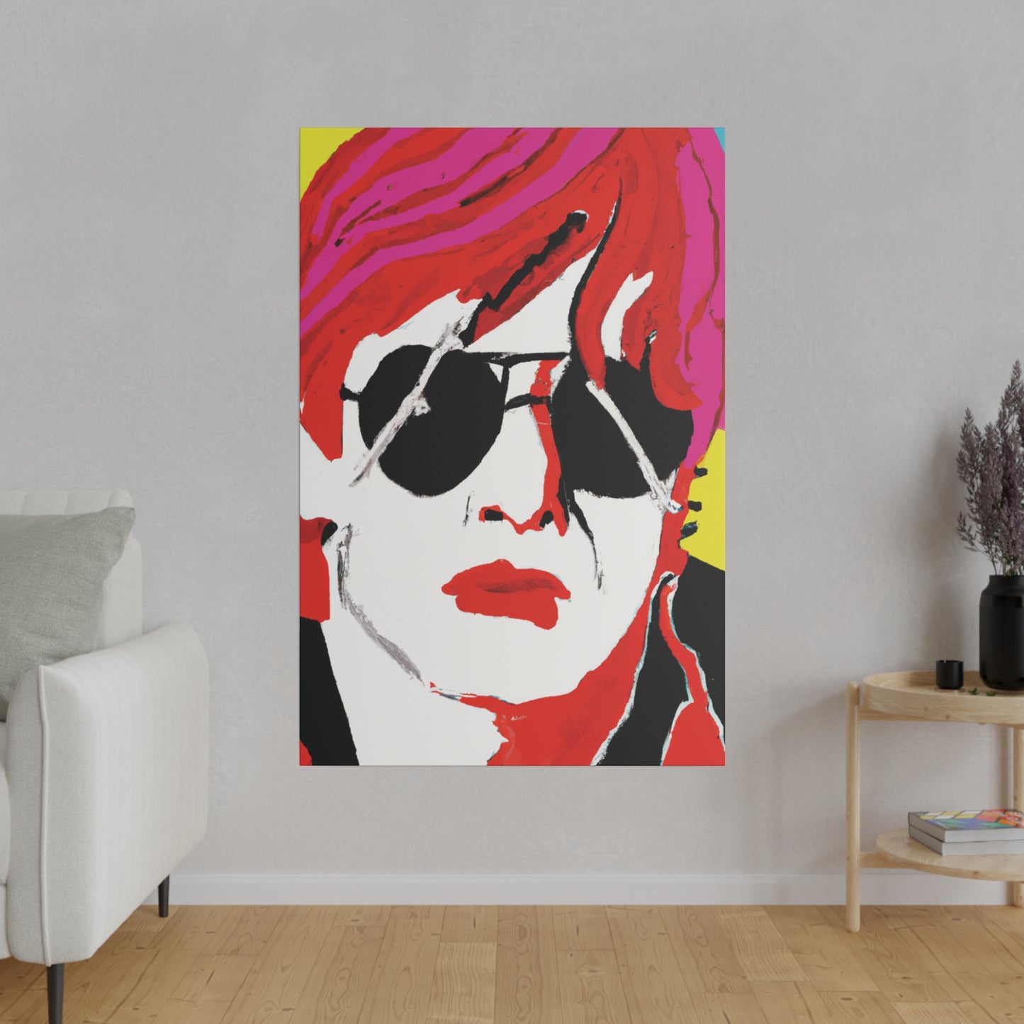 6831H - Rockstar Painting Print | Face | Abstract | Poster | Home Decor | Wall Art | Music Art | Canvas