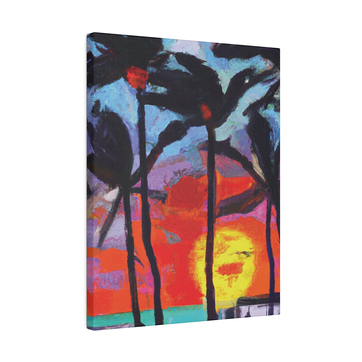 8407Q - Miami Beach Sunset Painting Print | Miami | Beach | Sunset | Poster | Home Decor | Wall Art | Canvas