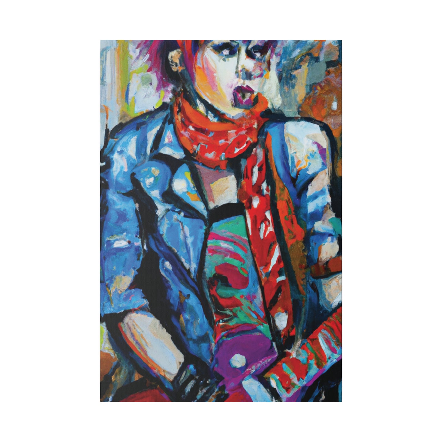 8142T - Rockstar Oil Painting Style Print | Poster | Home Decor | Wall Art | Music Art | Canvas