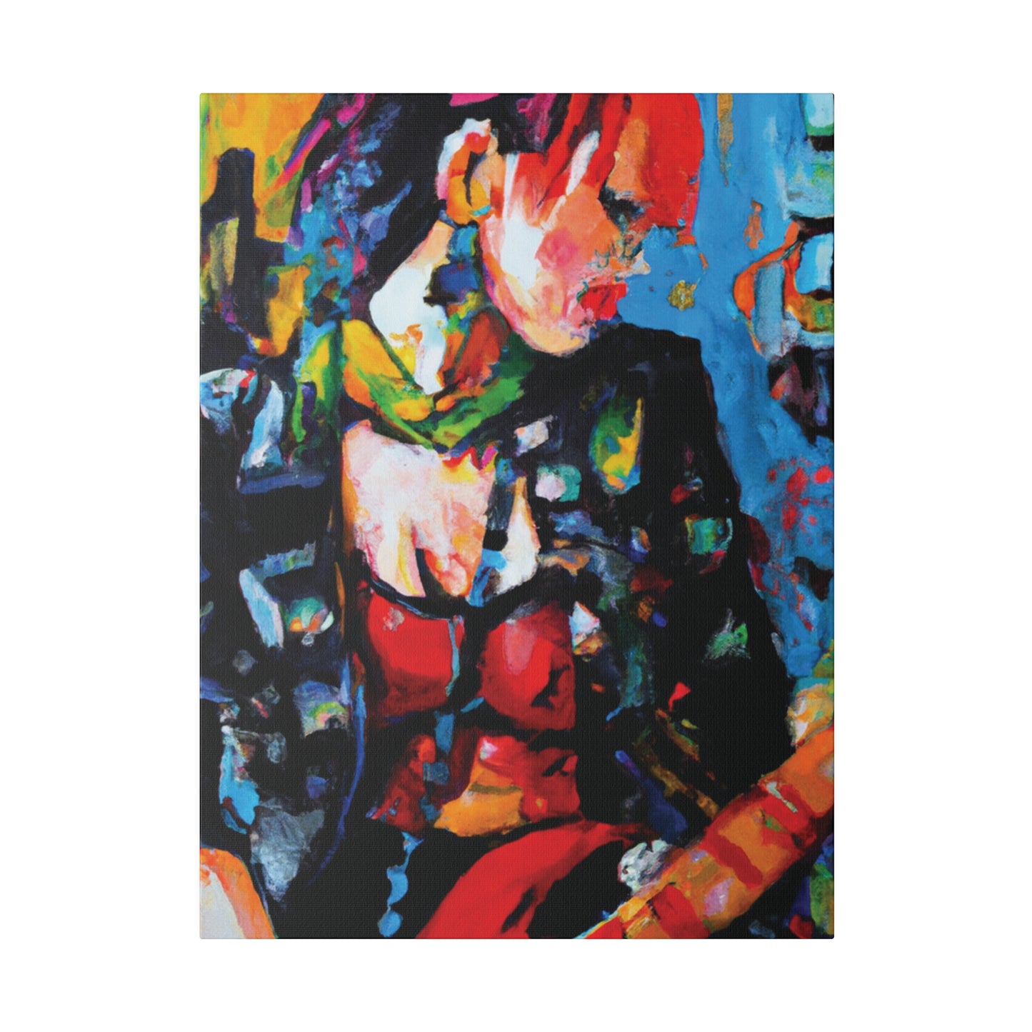9602B - Rockstar Oil Painting Style Print | Poster | Home Decor | Wall Art | Music Art | Canvas
