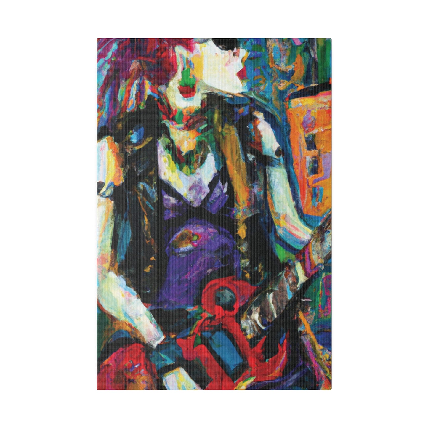 6874R - Rockstar Oil Painting Style Print | Poster | Home Decor | Wall Art | Music Art | Canvas