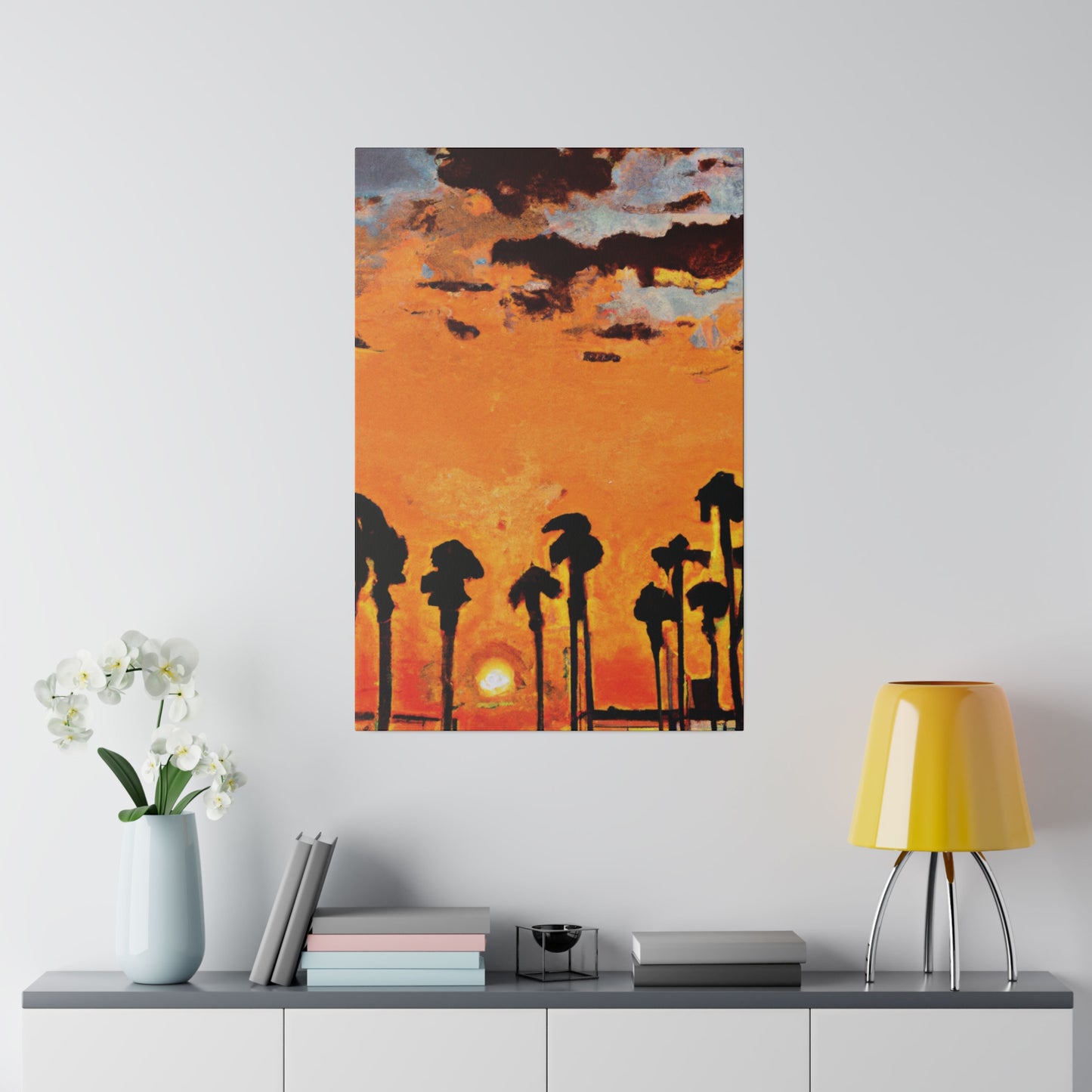 3231S - Miami Beach Sunset Painting Print | Miami | Beach | Sunset | Poster | Home Decor | Wall Art | Canvas