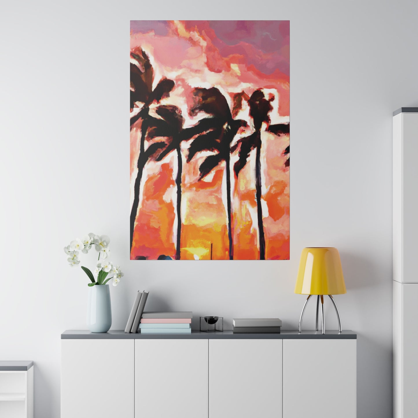 6129V - Miami Beach Sunset Painting Print | Miami | Beach | Sunset | Poster | Home Decor | Wall Art | Canvas