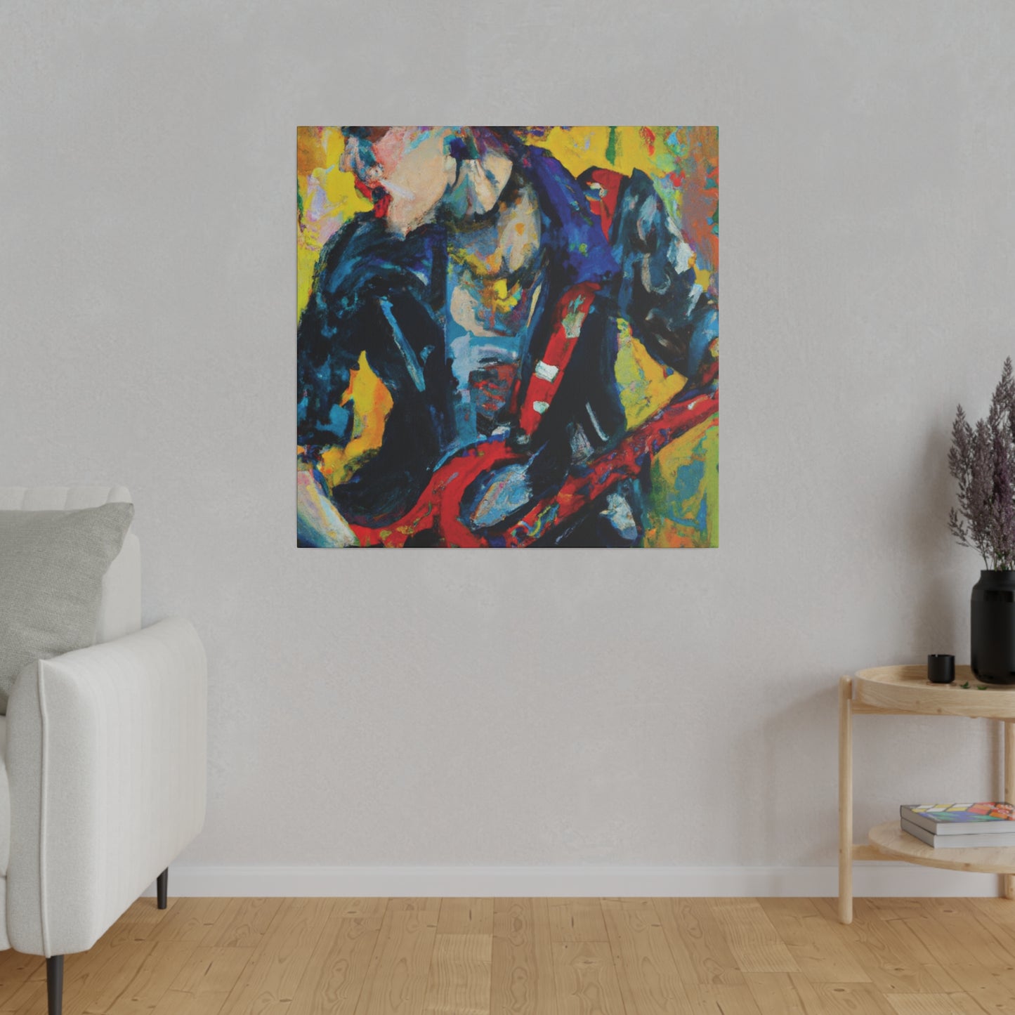 2249F - Rockstar Oil Painting Style Print | Poster | Home Decor | Wall Art | Music Art | Canvas