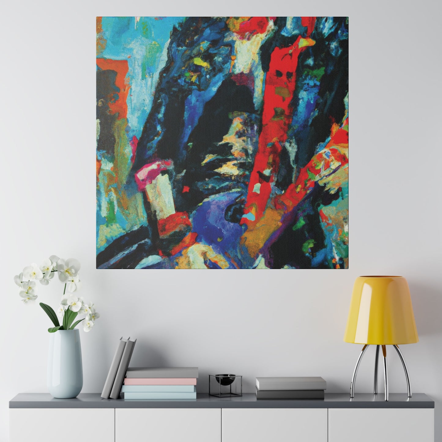 8275Z - Rockstar Oil Painting Style Print | Poster | Home Decor | Wall Art | Music Art | Canvas