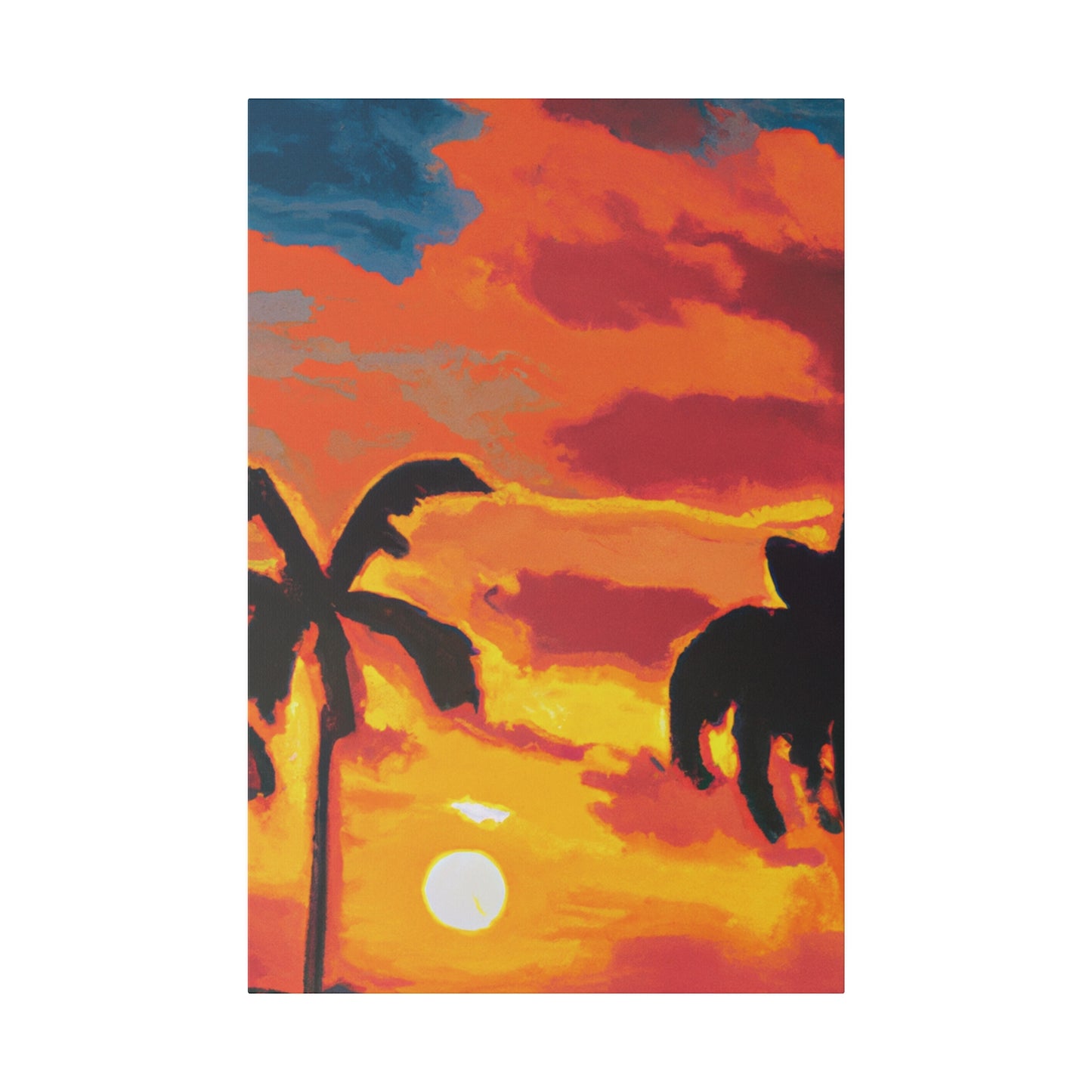 497L - Miami Beach Sunset Painting Print | Miami | Beach | Sunset | Poster | Home Decor | Wall Art | Canvas