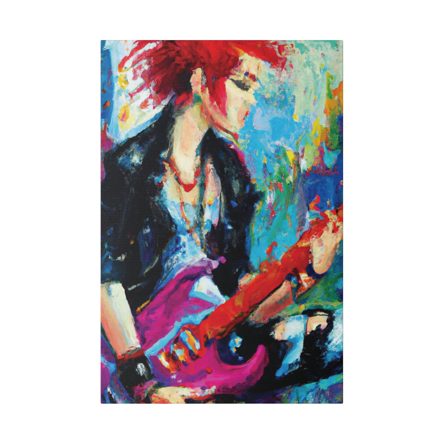 6476F - Rockstar Oil Painting Style Print | Poster | Home Decor | Wall Art | Music Art | Canvas