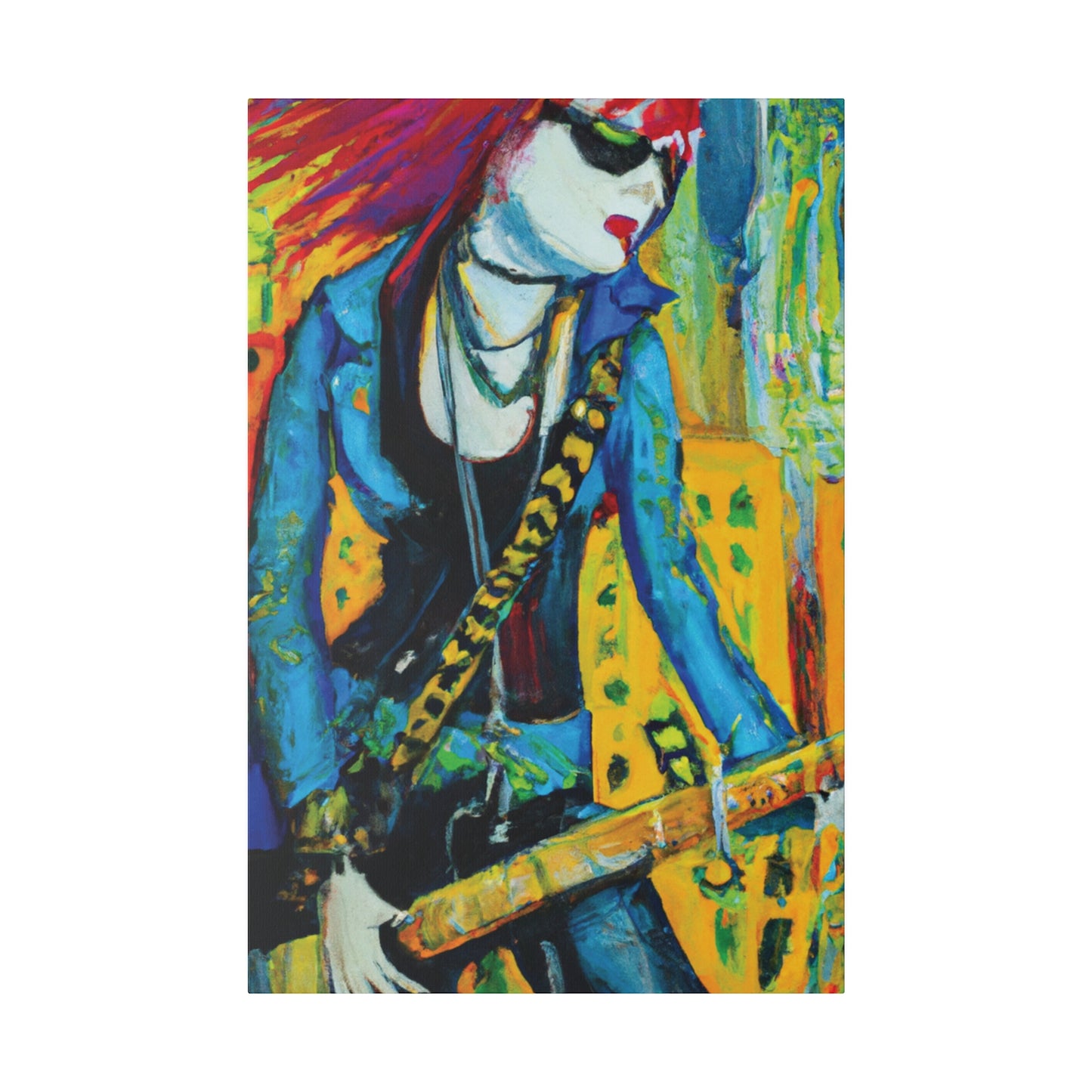 2344X - Rockstar Oil Painting Style Print | Poster | Home Decor | Wall Art | Music Art | Canvas