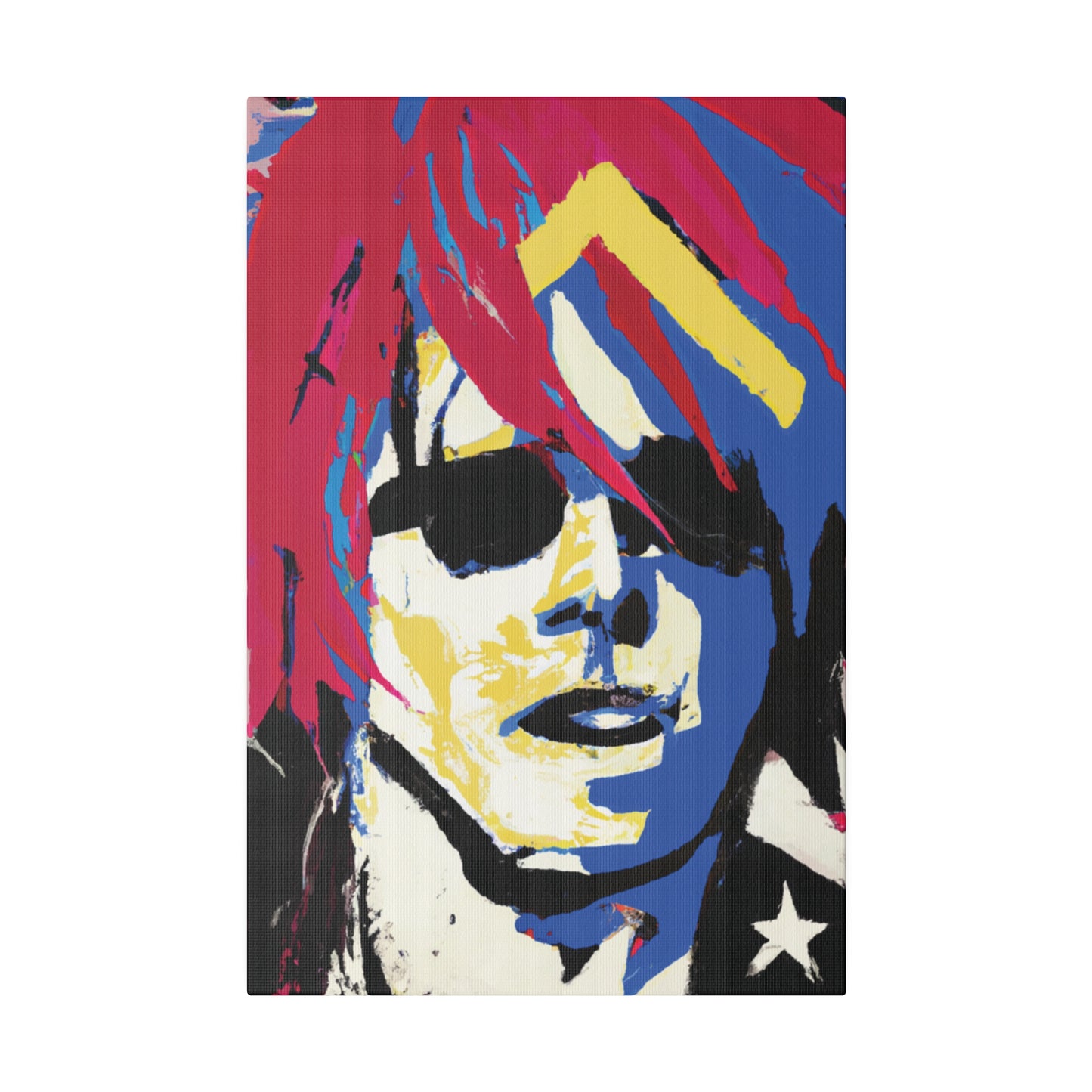 9537K - Rockstar Painting Print | Face | Abstract | Poster | Home Decor | Wall Art | Music Art | Canvas