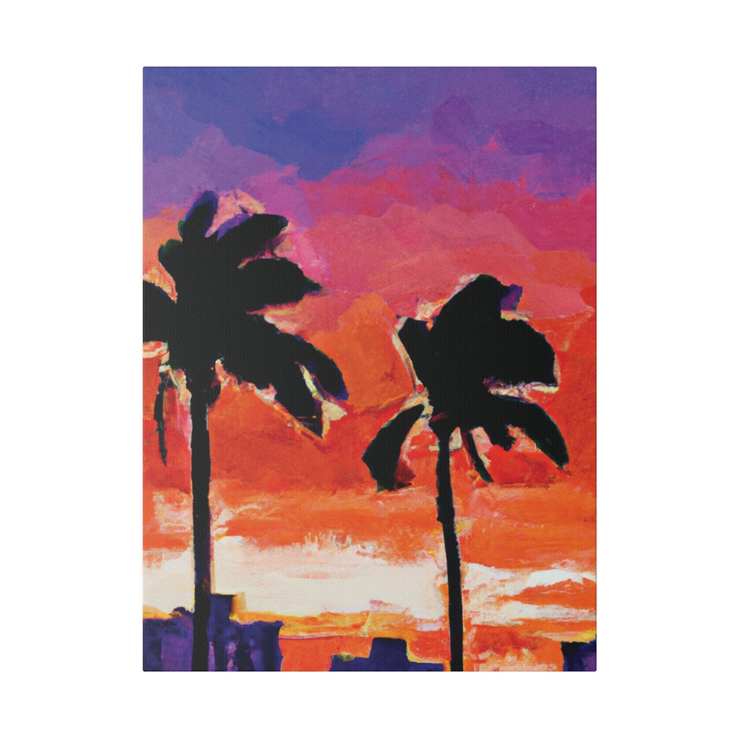 3243X - Miami Beach Sunset Painting Print | Miami | Beach | Sunset | Poster | Home Decor | Wall Art | Canvas