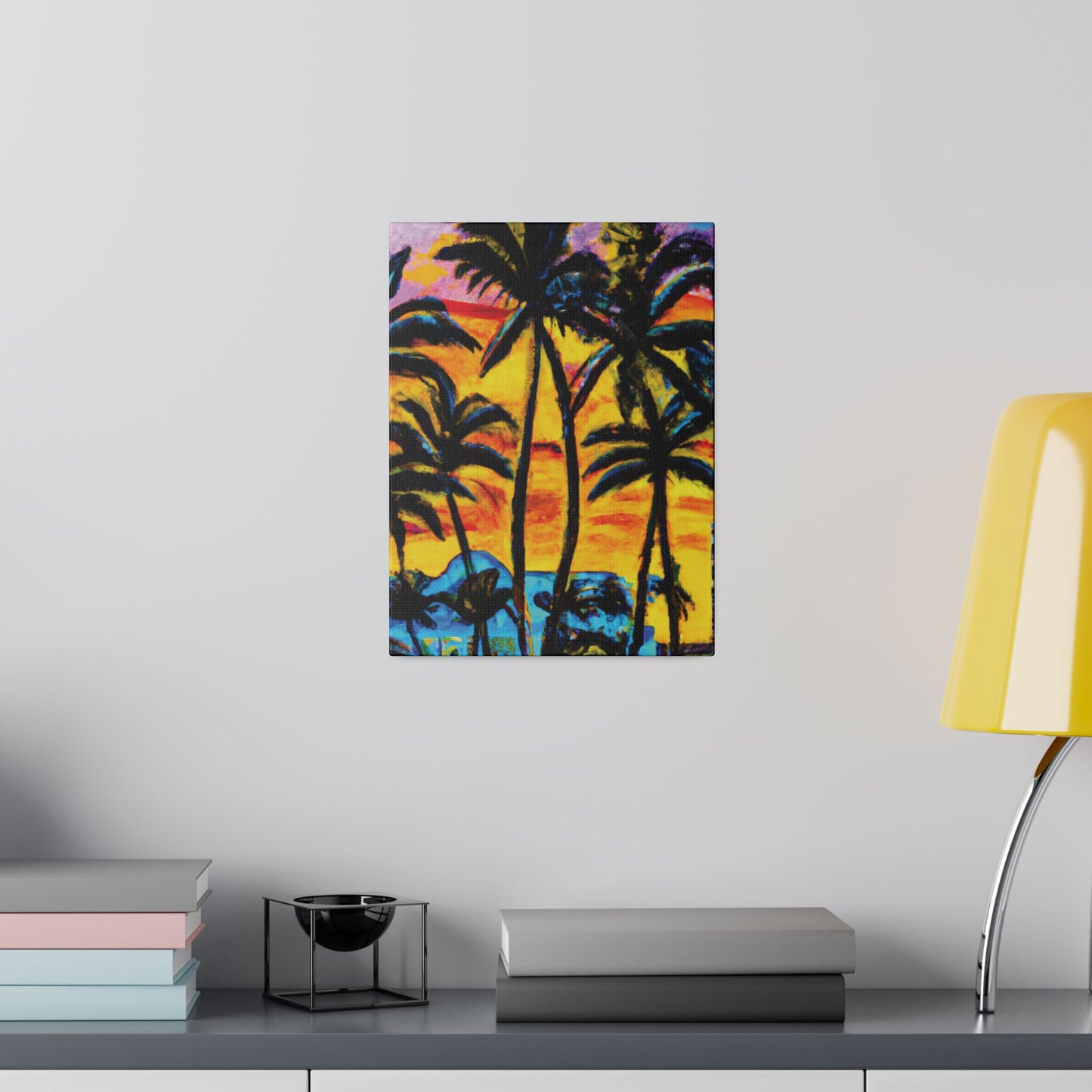 5378U - Miami Beach Sunset Painting Print | Miami | Beach | Sunset | Poster | Home Decor | Wall Art | Canvas