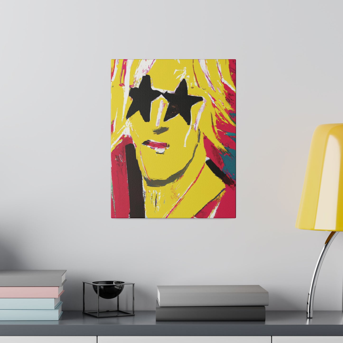 5263T - Rockstar Painting Print | Face | Abstract | Poster | Home Decor | Wall Art | Music Art | Canvas