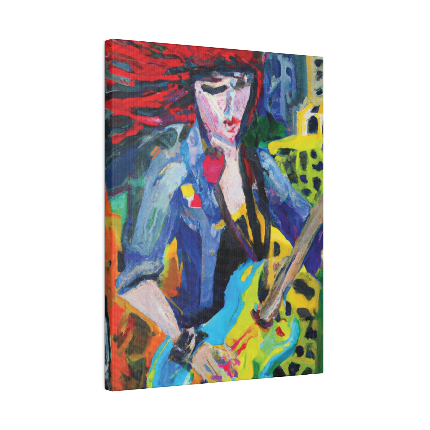 5084Q - Rockstar Oil Painting Style Print | Poster | Home Decor | Wall Art | Music Art | Canvas