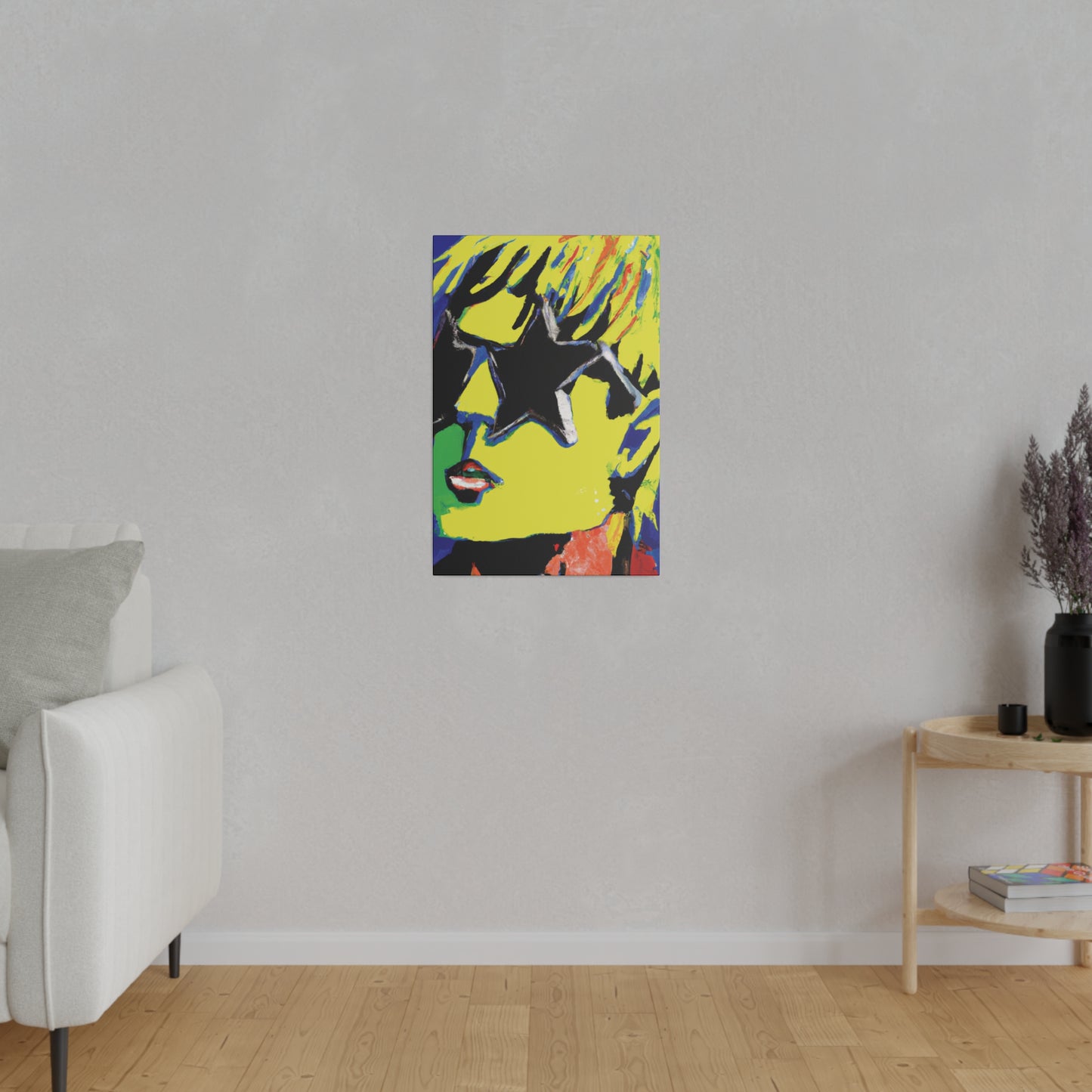 9785T - Rockstar Painting Print | Face | Abstract | Poster | Home Decor | Wall Art | Music Art | Canvas