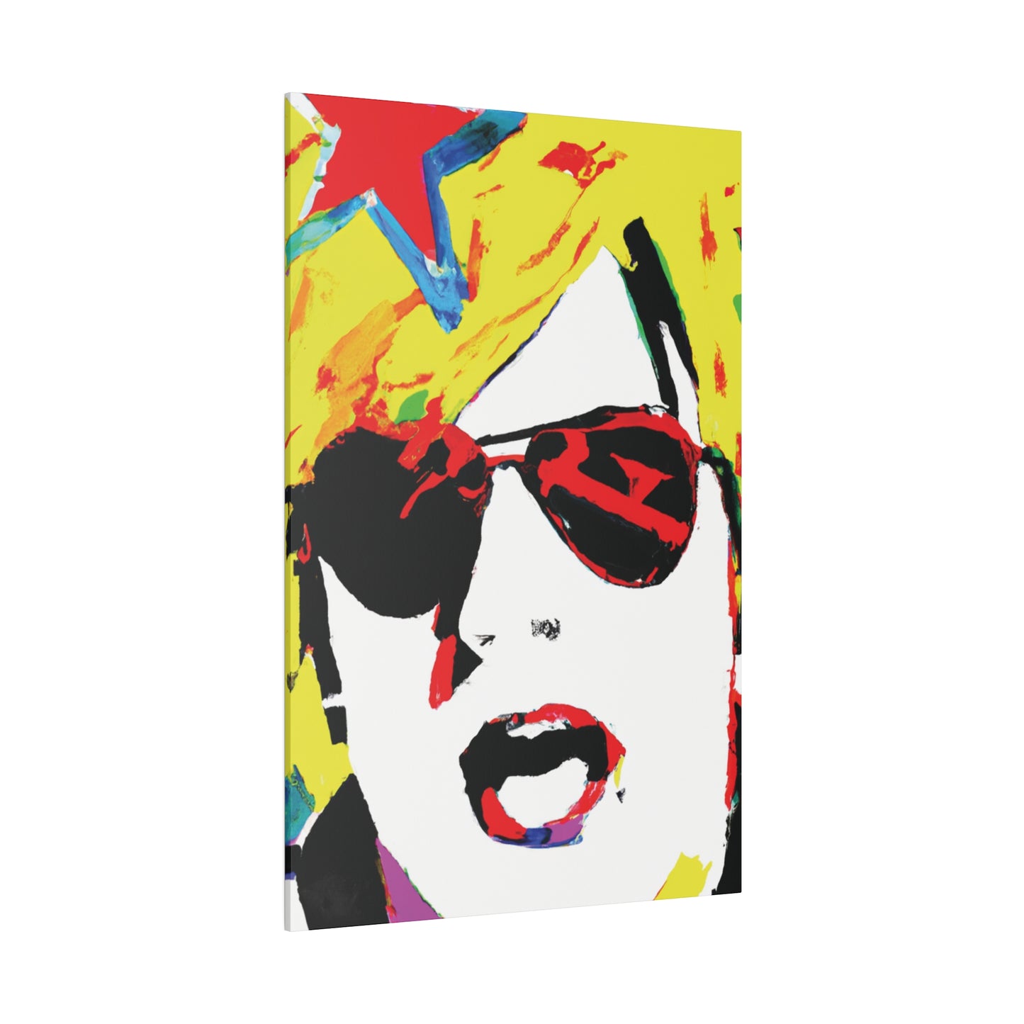 7931Q - Rockstar Painting Print | Face | Abstract | Poster | Home Decor | Wall Art | Music Art | Canvas