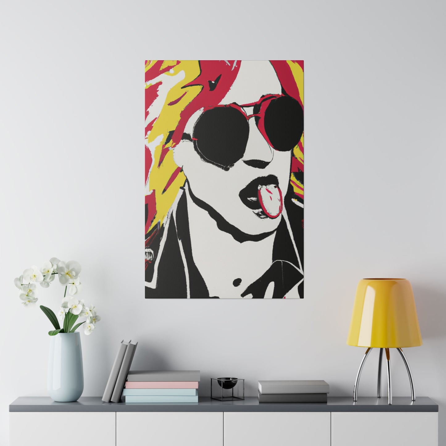 4851A - Rockstar Painting Print | Face | Abstract | Poster | Home Decor | Wall Art | Music Art | Canvas