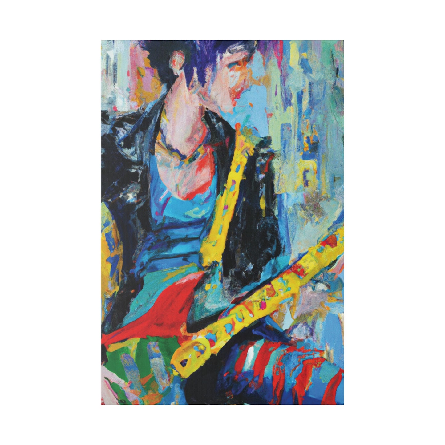 514Y - Rockstar Oil Painting Style Print | Poster | Home Decor | Wall Art | Music Art | Canvas