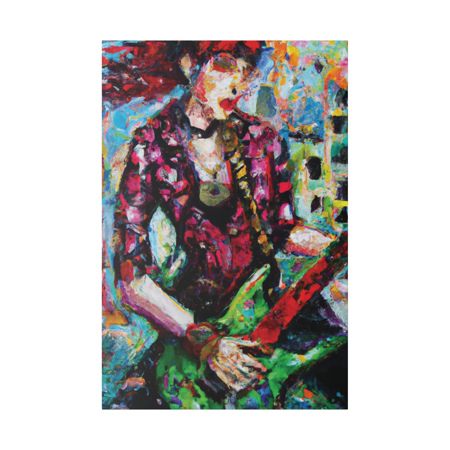 9453F - Rockstar Oil Painting Style Print | Poster | Home Decor | Wall Art | Music Art | Canvas