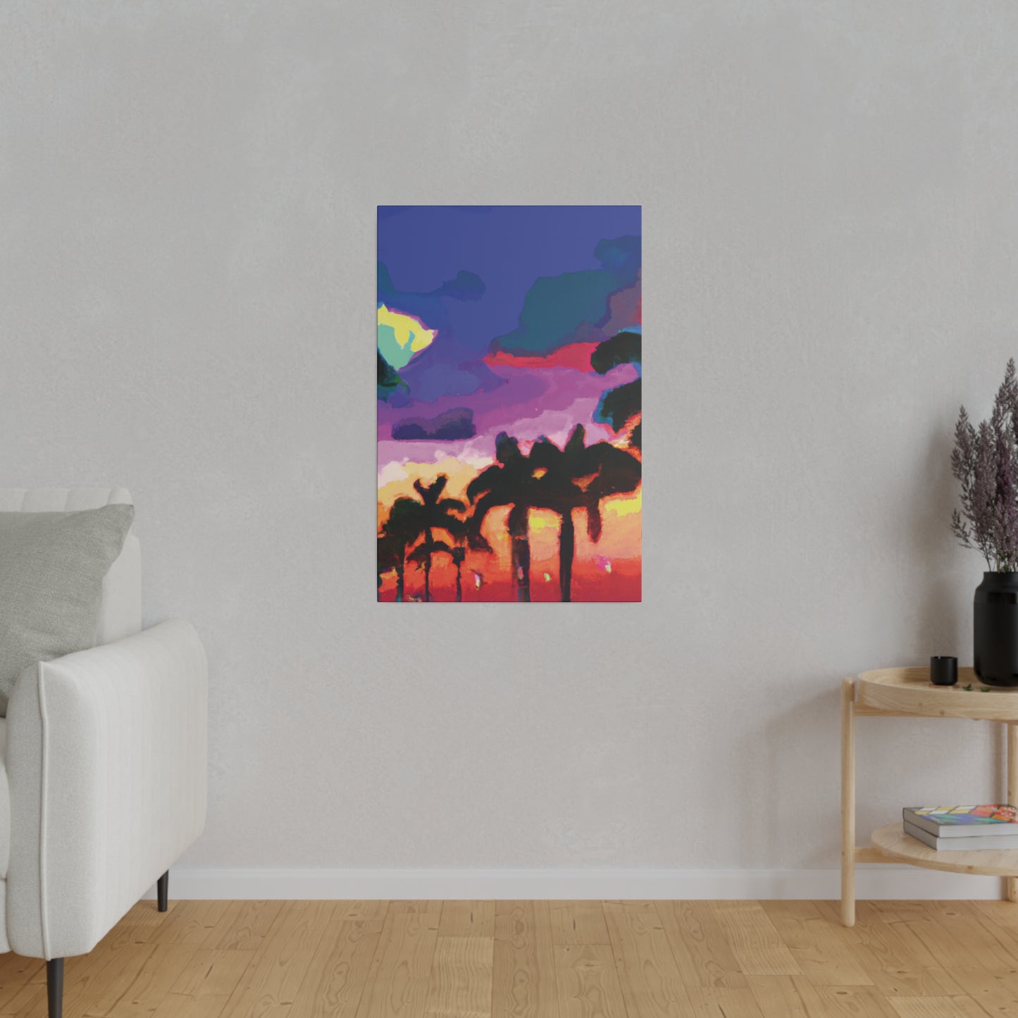 2520H - Miami Beach Sunset Painting Print | Miami | Beach | Sunset | Poster | Home Decor | Wall Art | Canvas