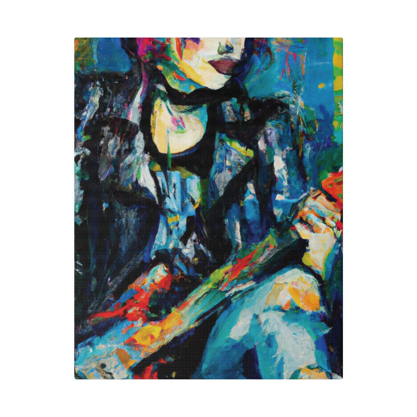 9733T - Rockstar Oil Painting Style Print | Poster | Home Decor | Wall Art | Music Art | Canvas