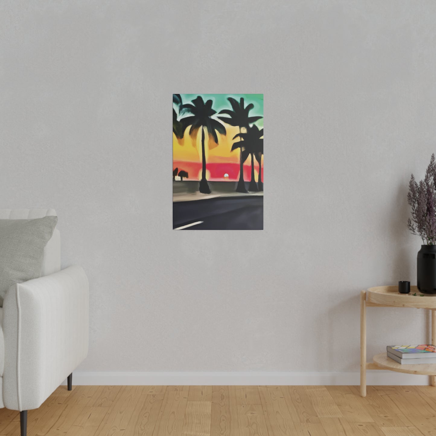 6057U - Miami Beach Sunset Painting Print | Miami | Beach | Sunset | Poster | Home Decor | Wall Art | Canvas