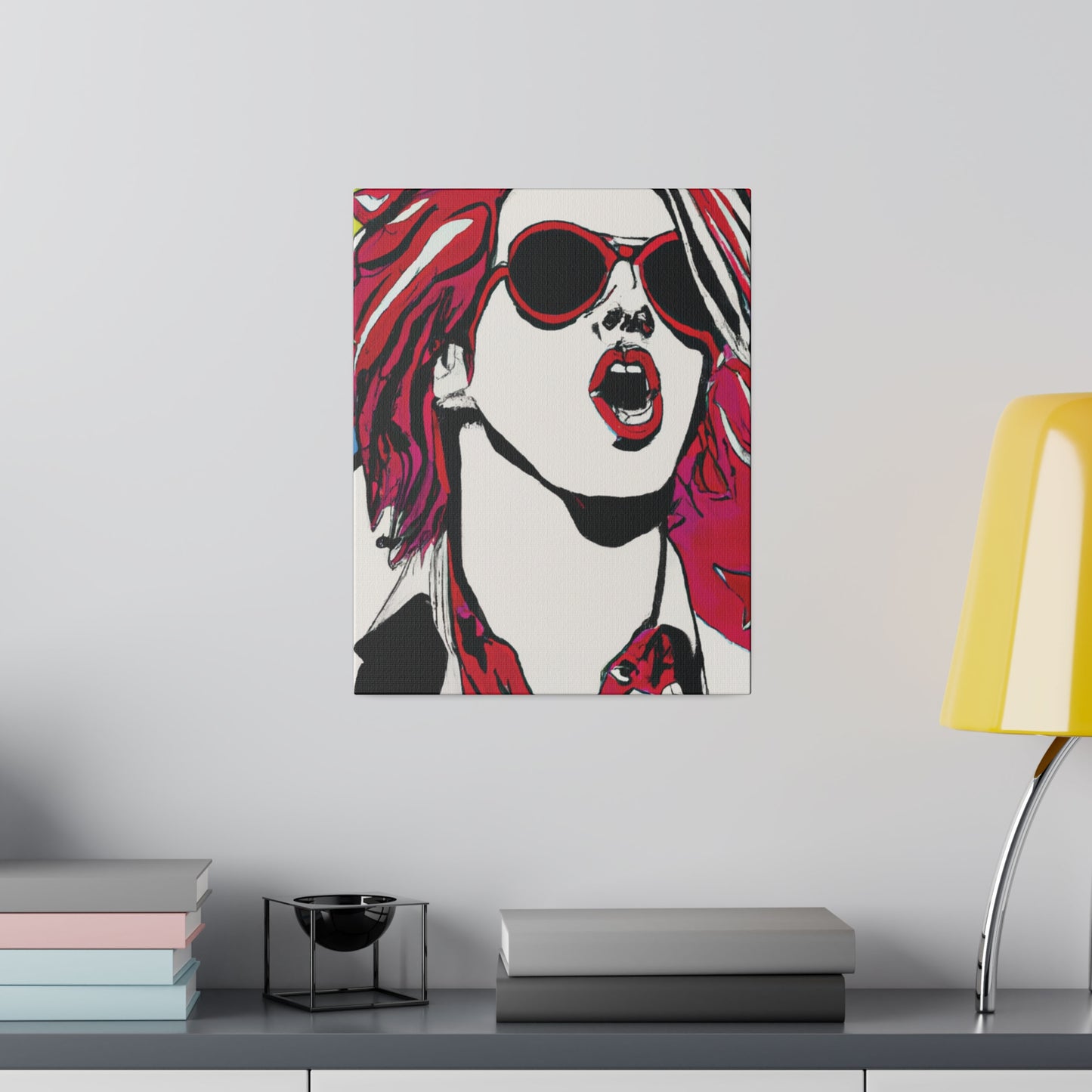 4390K - Rockstar Painting Print | Face | Abstract | Poster | Home Decor | Wall Art | Music Art | Canvas